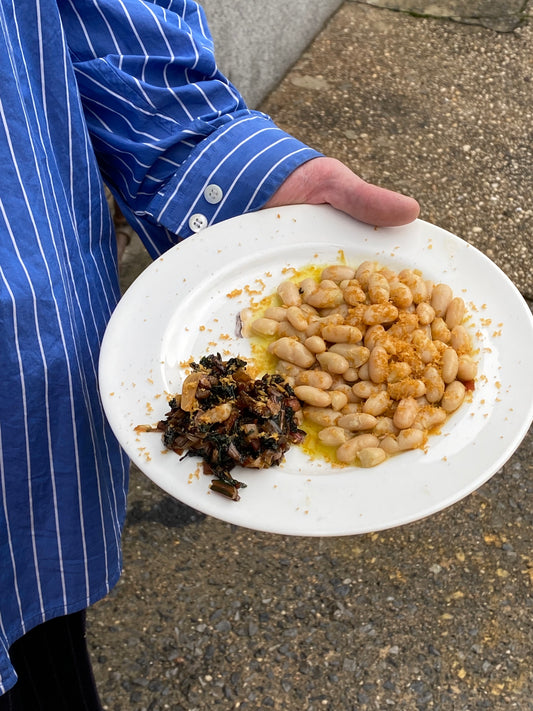 Beans, Greens, and Bottarga