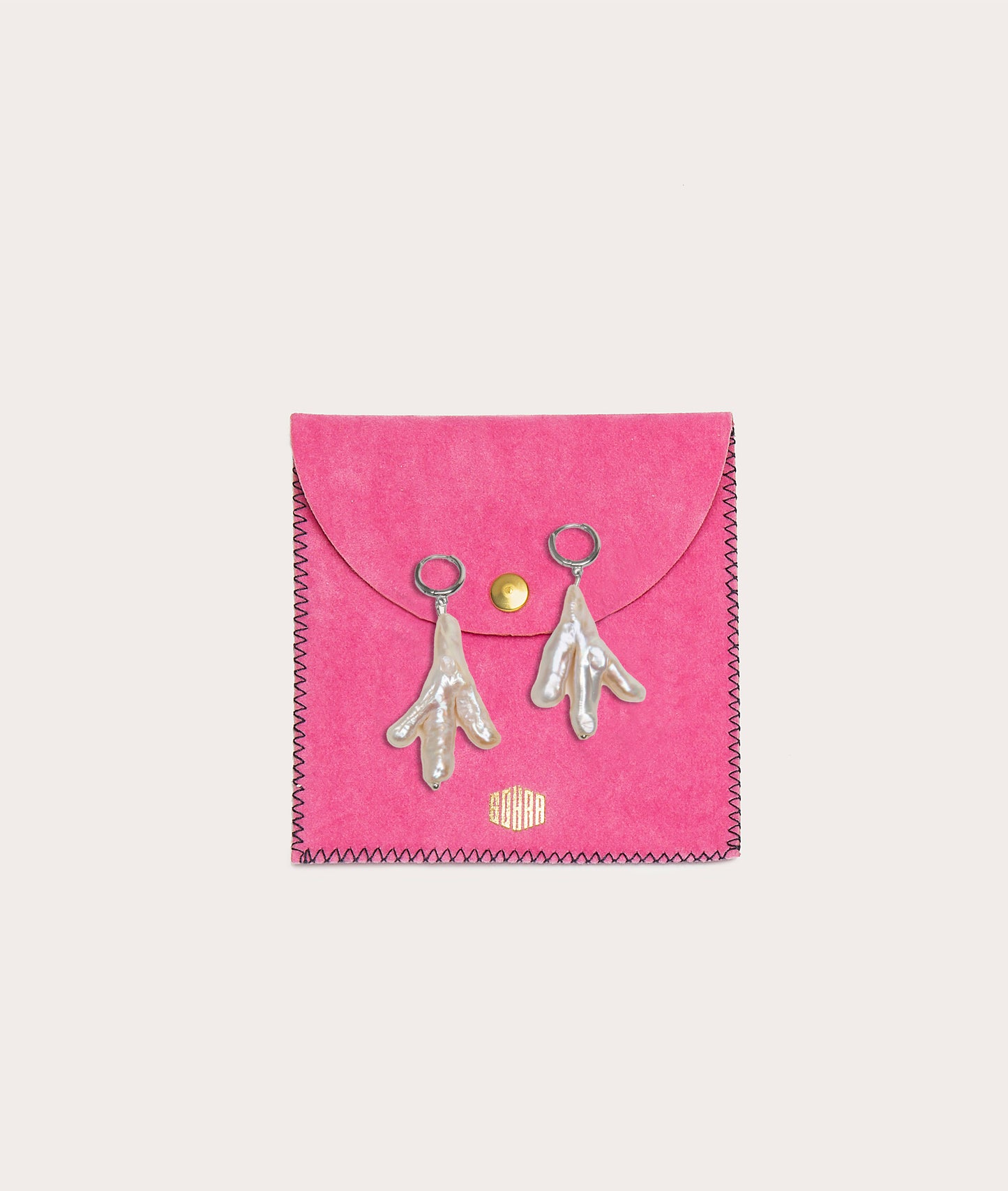 Host Earrings, Chicken Foot Pearls