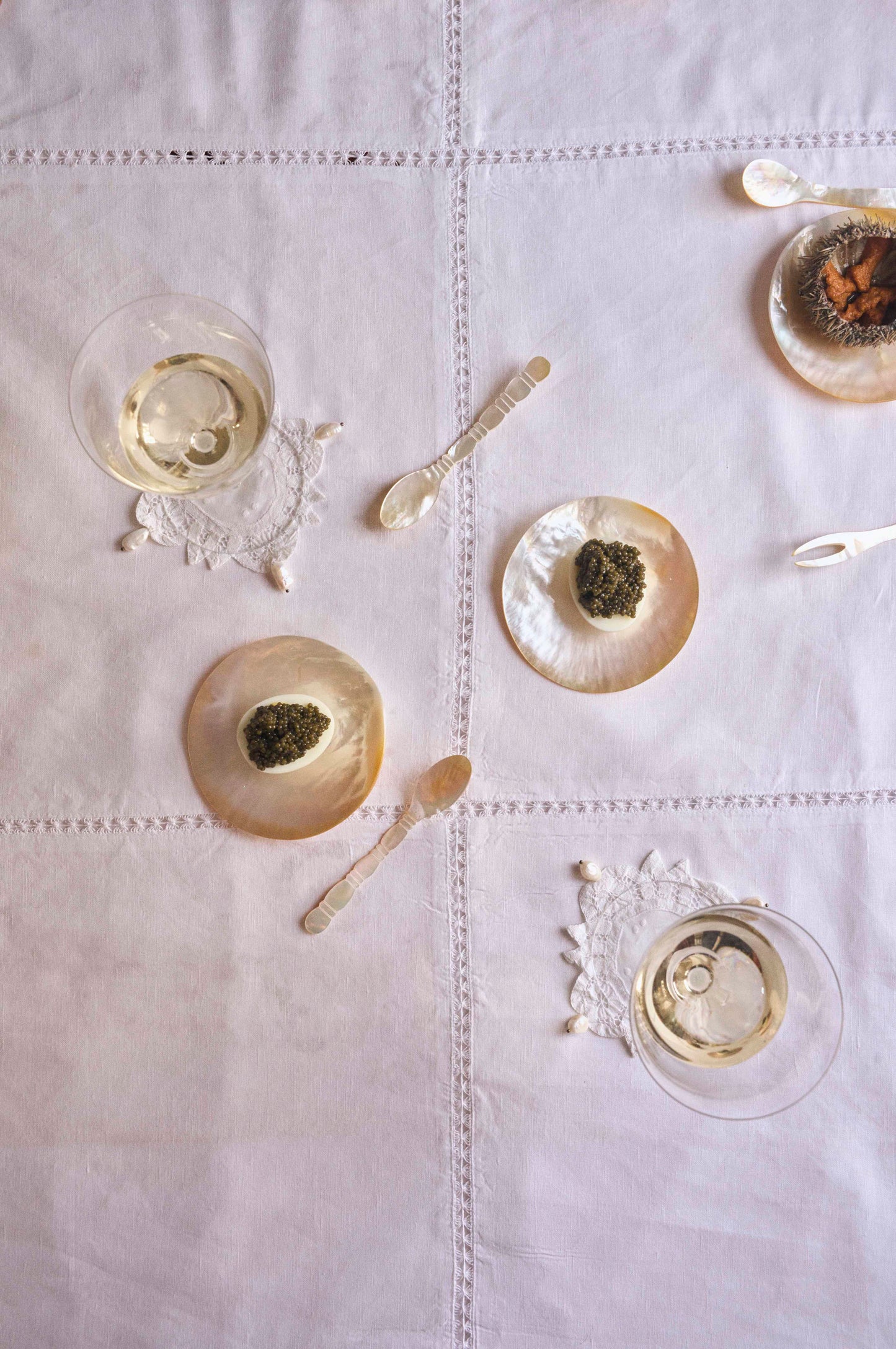 Column Spoon, Iridescent Mother of Pearl - Set