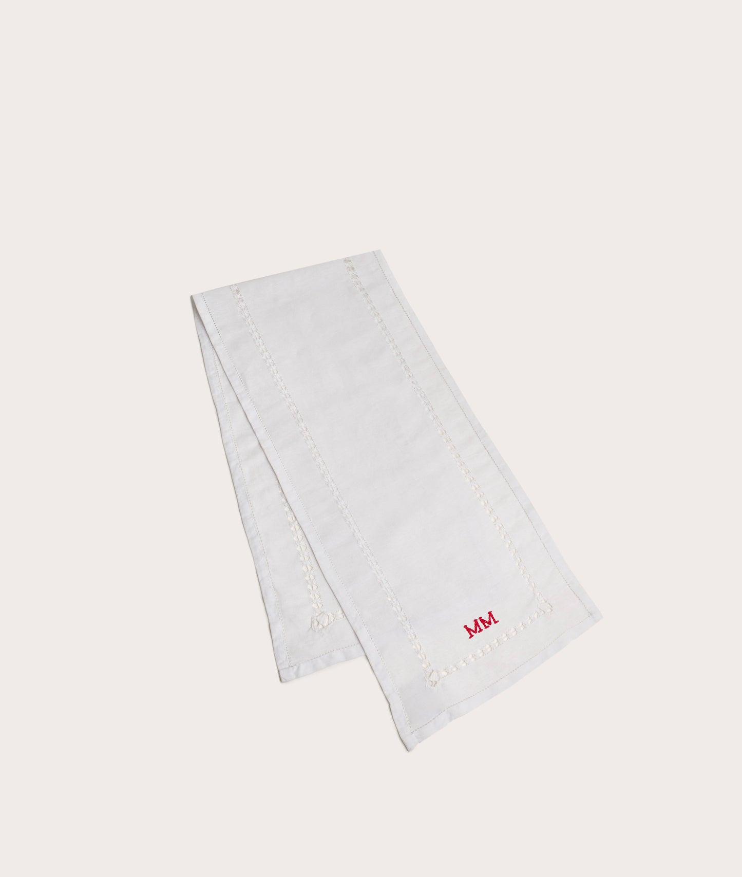 Personalized Table Runner, Á Jour Stitch