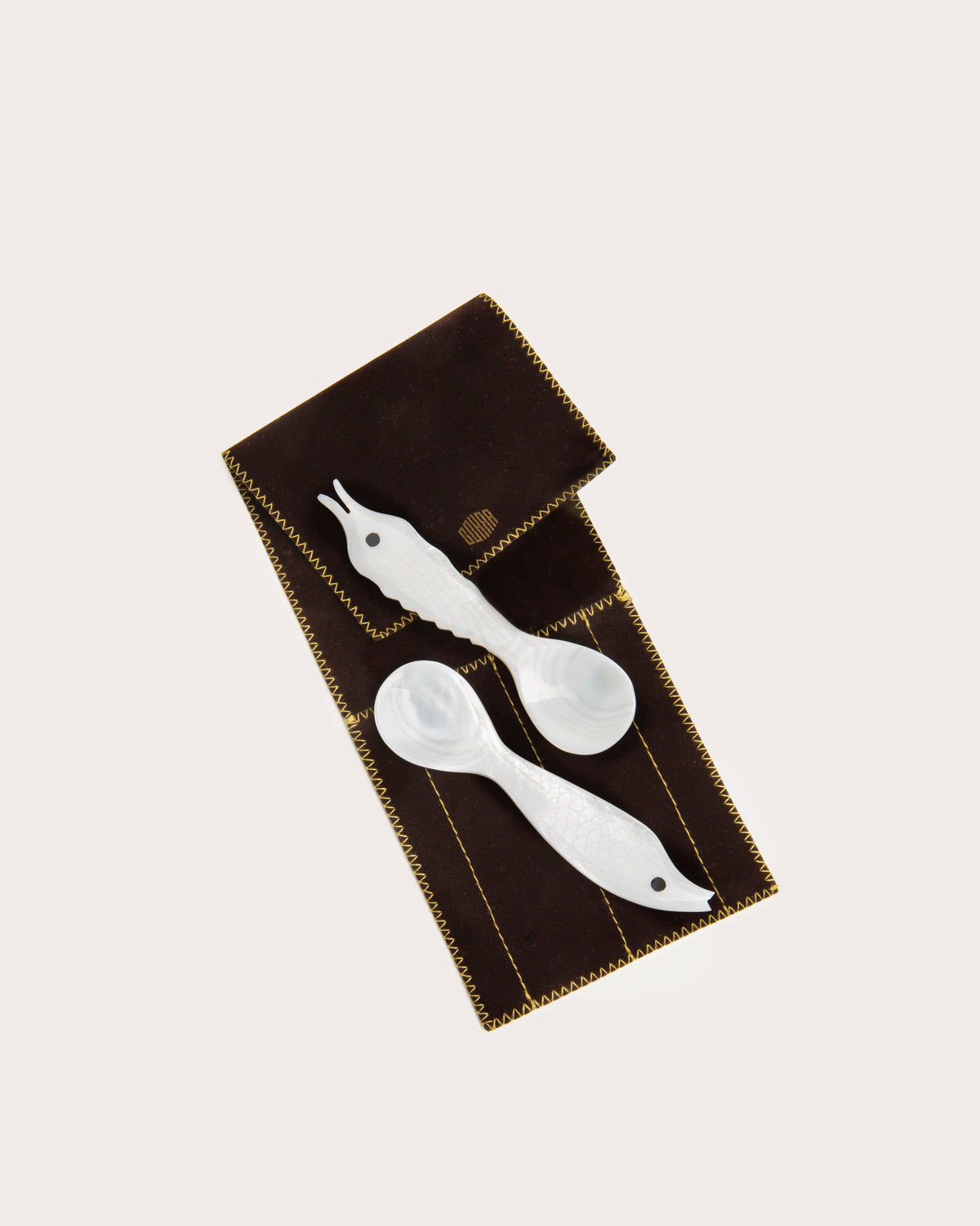 Mother of Pearl Sea Creature Spoons, Pair, Gohar World – alternate view