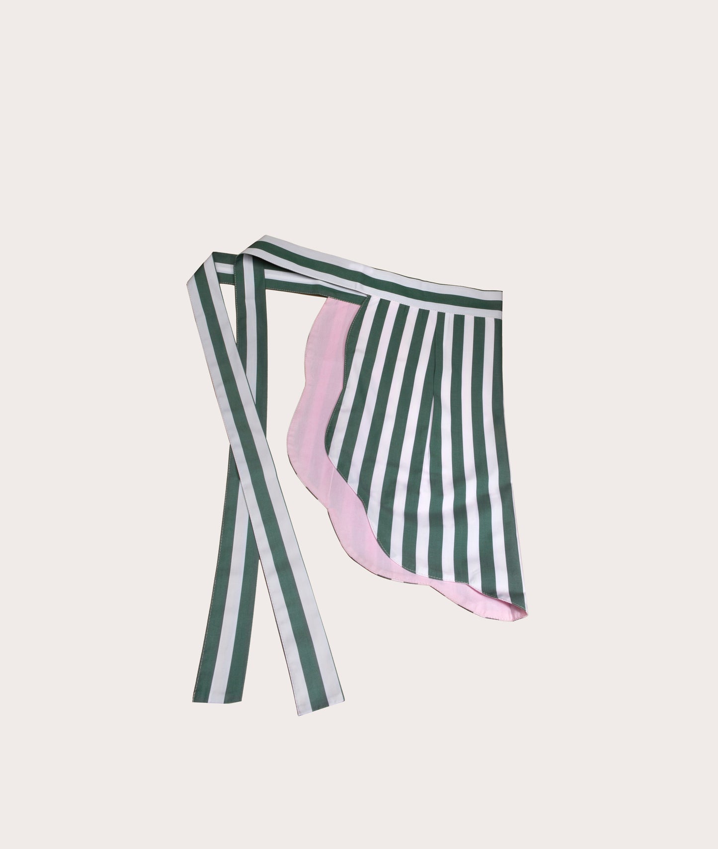Apron, Striped & Scalloped