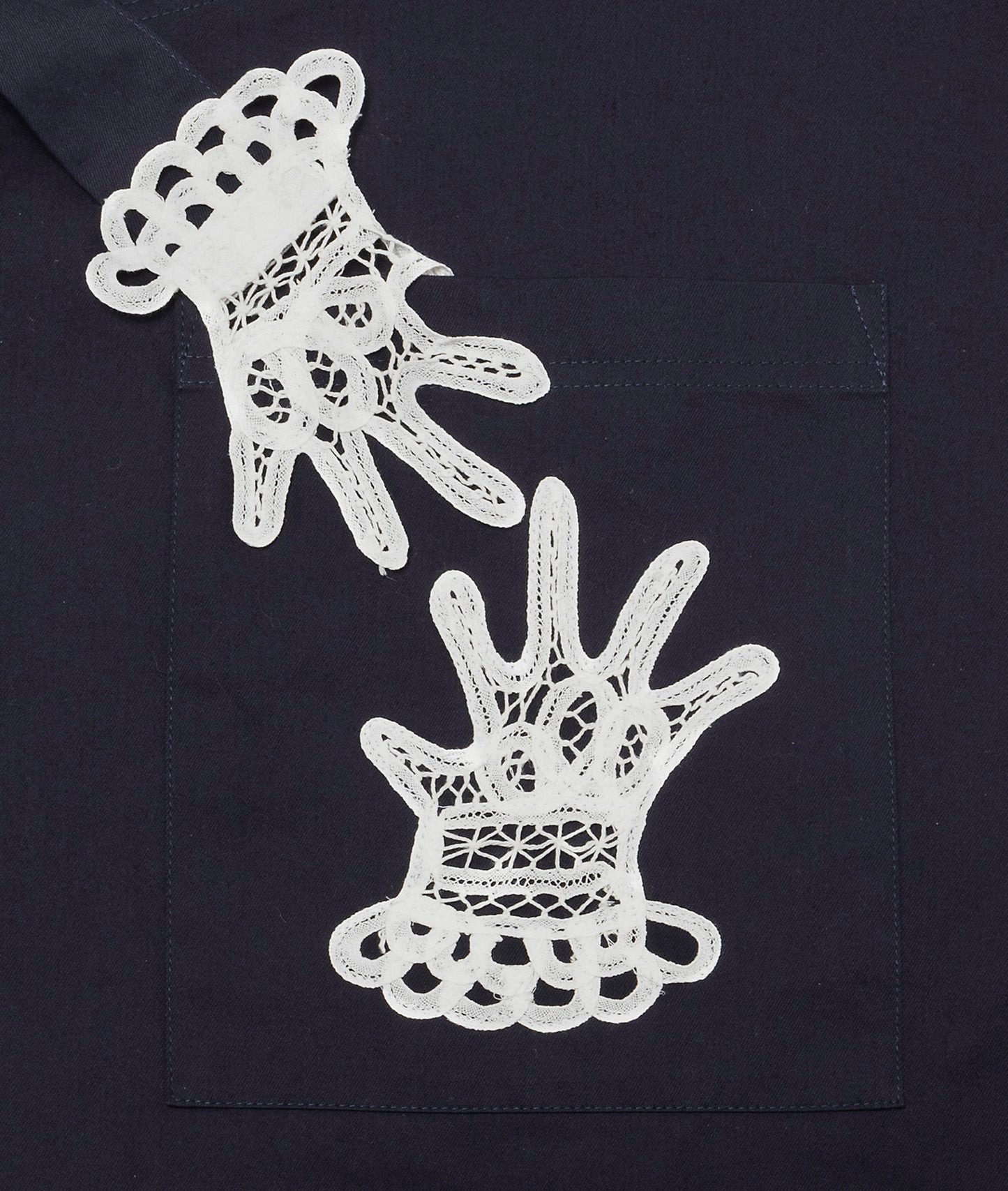 Mini Lace Hands Apron, Embroidered Lace