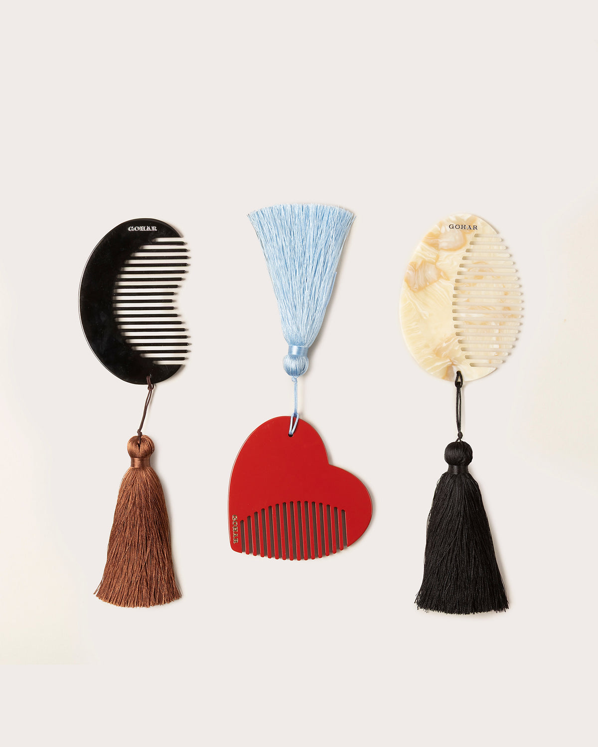 Bean and Egg Acetate Hair Combs, Gohar World