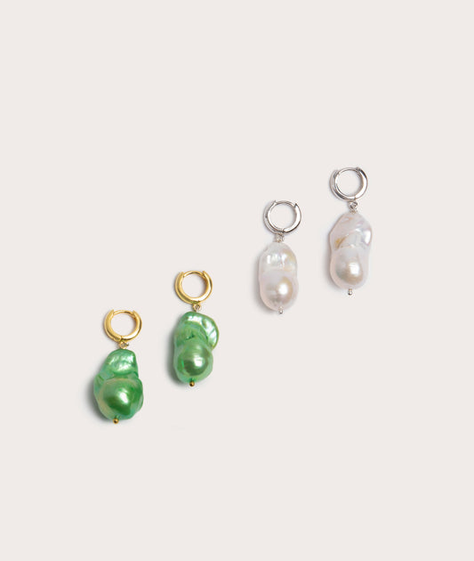 Host Earrings, Baroque Pearl