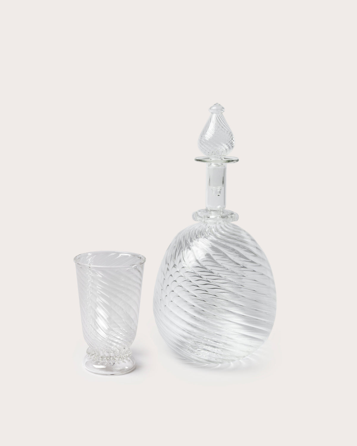 Spiral Glass Decanter, Gohar World – alternate view