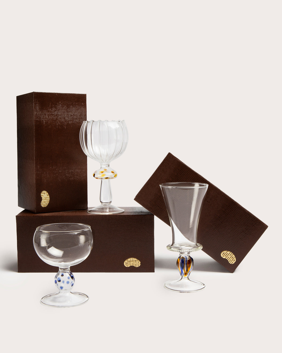 Alexandria Striped Wine Glass, Gohar World – alternate view