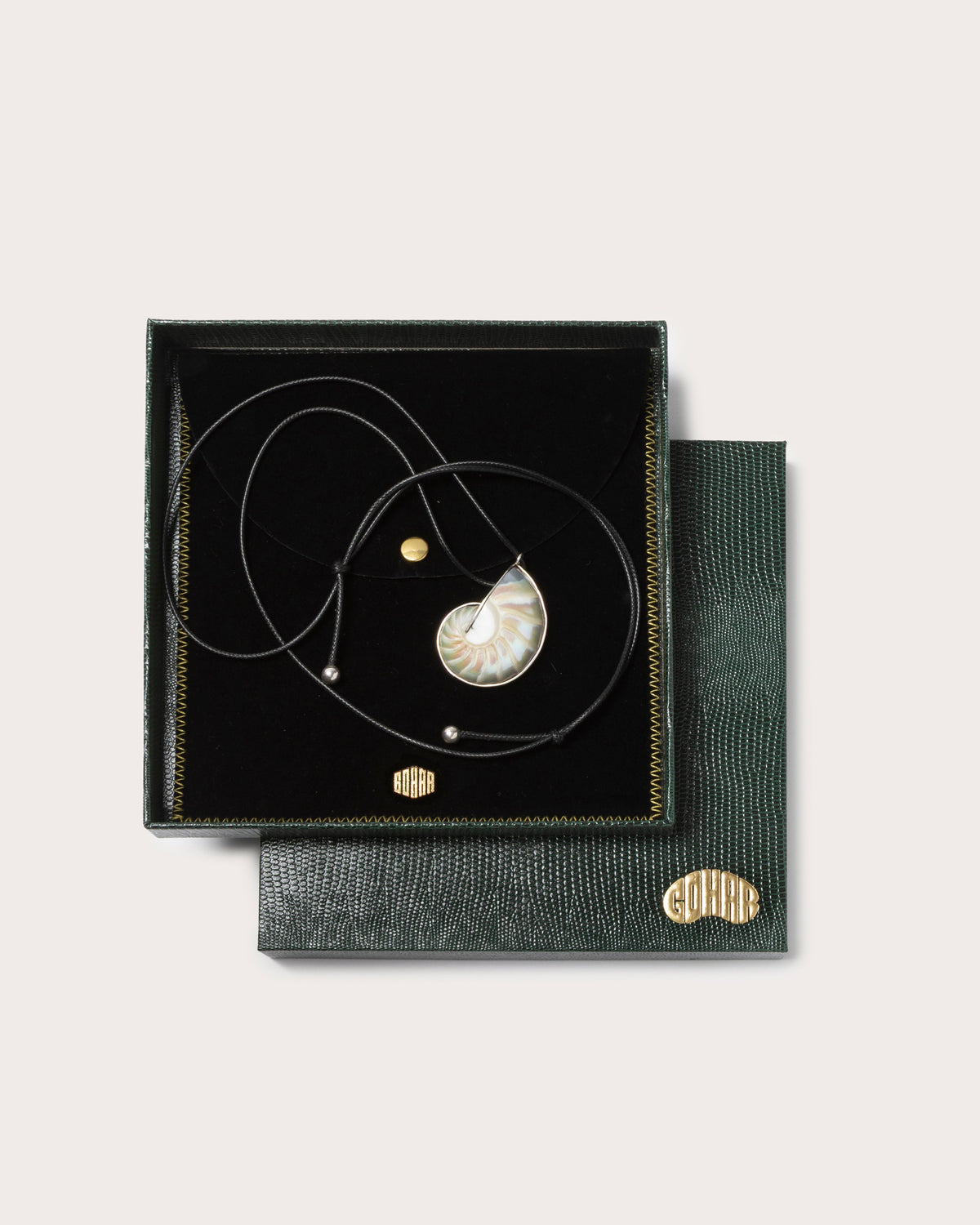 Nautilus Shell Pendant Necklace, Gohar World – alternate view