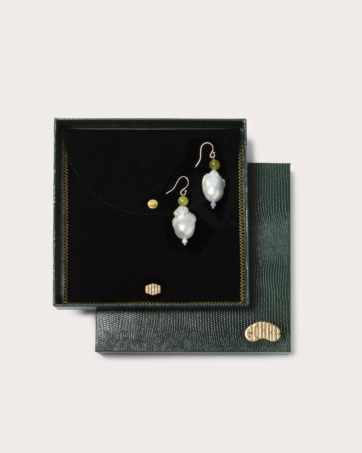 Baroque Pearl & Stone Earrings, Gohar World – alternate view