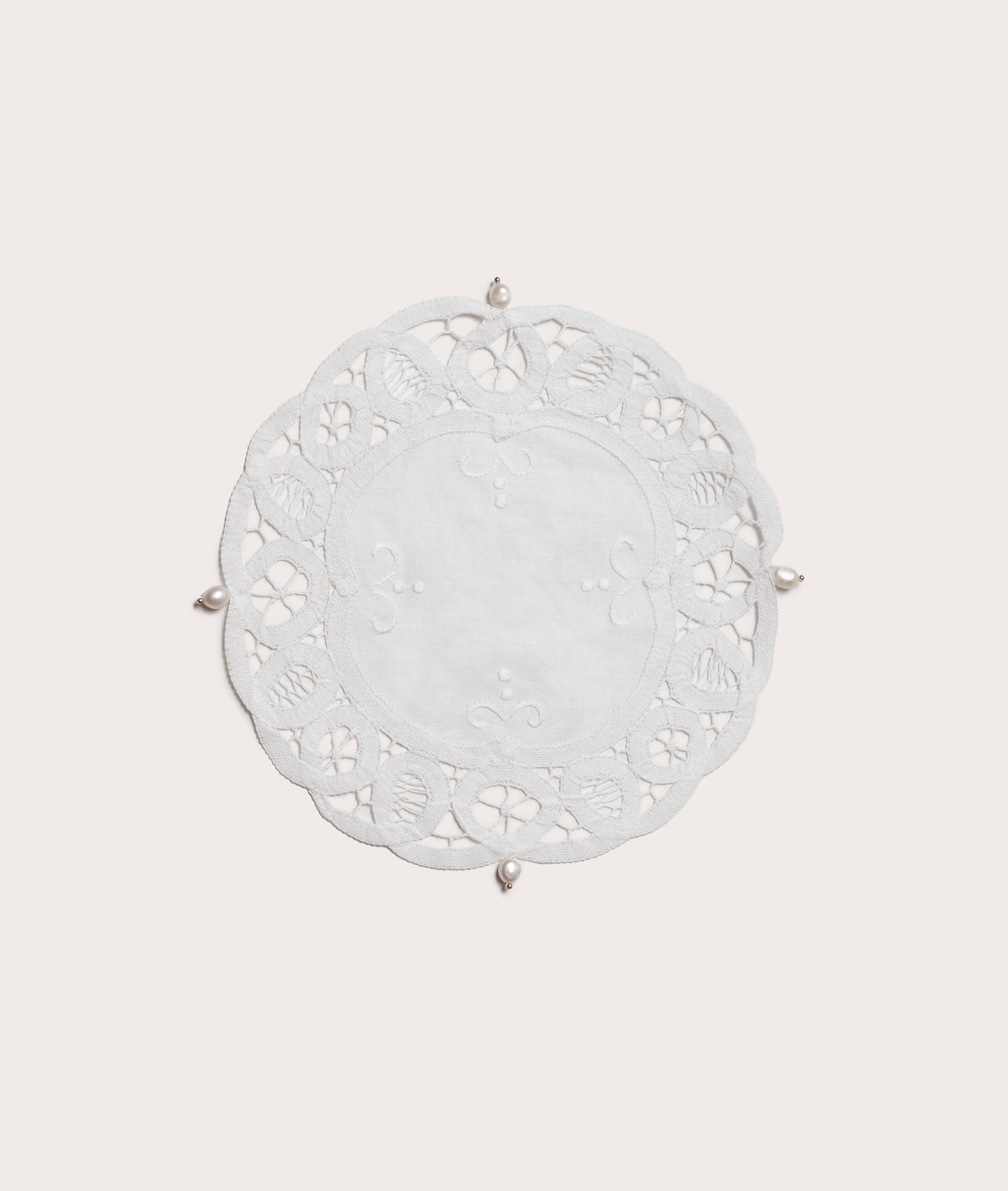 Lace Doily with Pearls