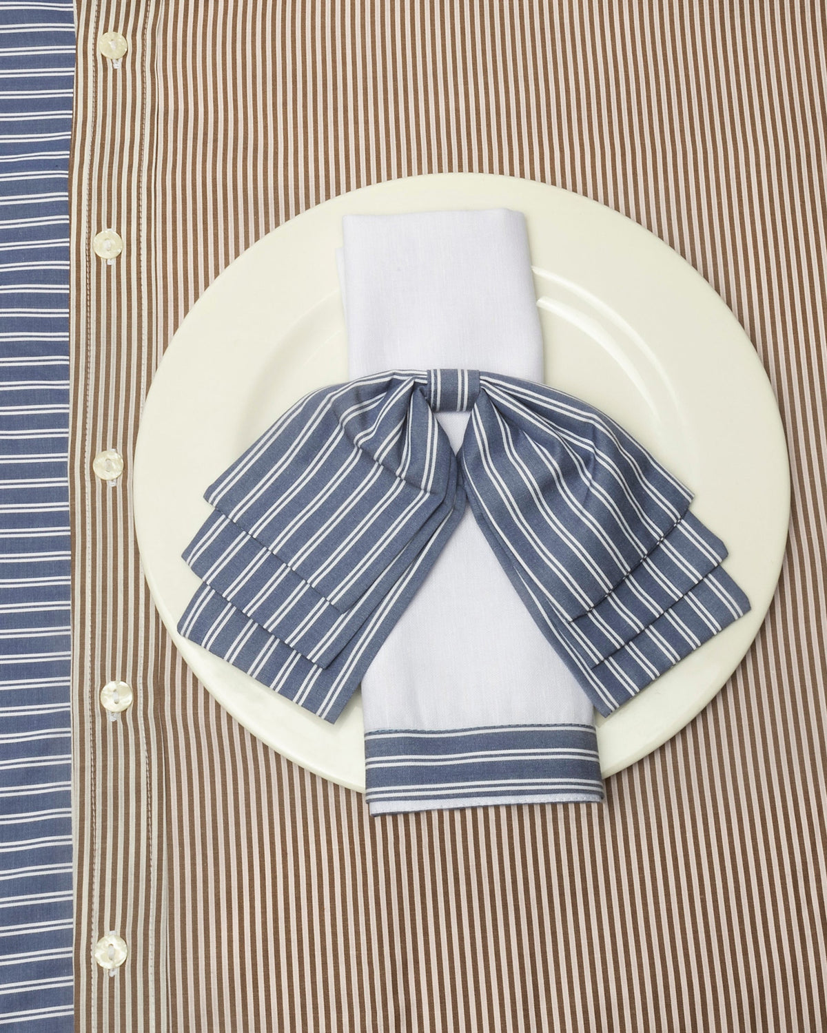 Shirting Stripe Napkin Bows, Gohar World – alternate view