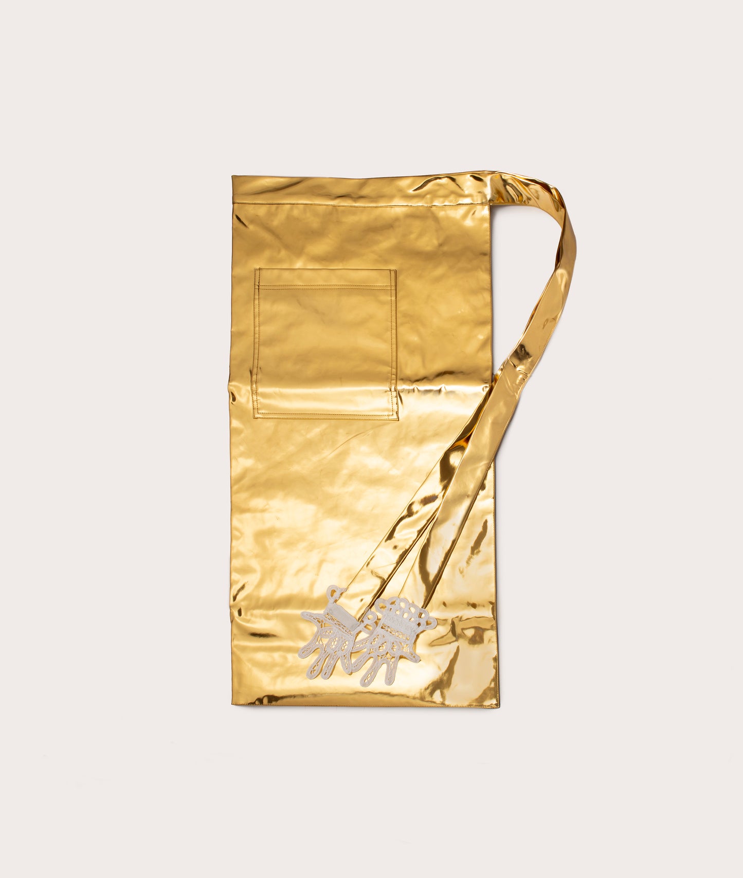 Lace Hands Apron, Metallic