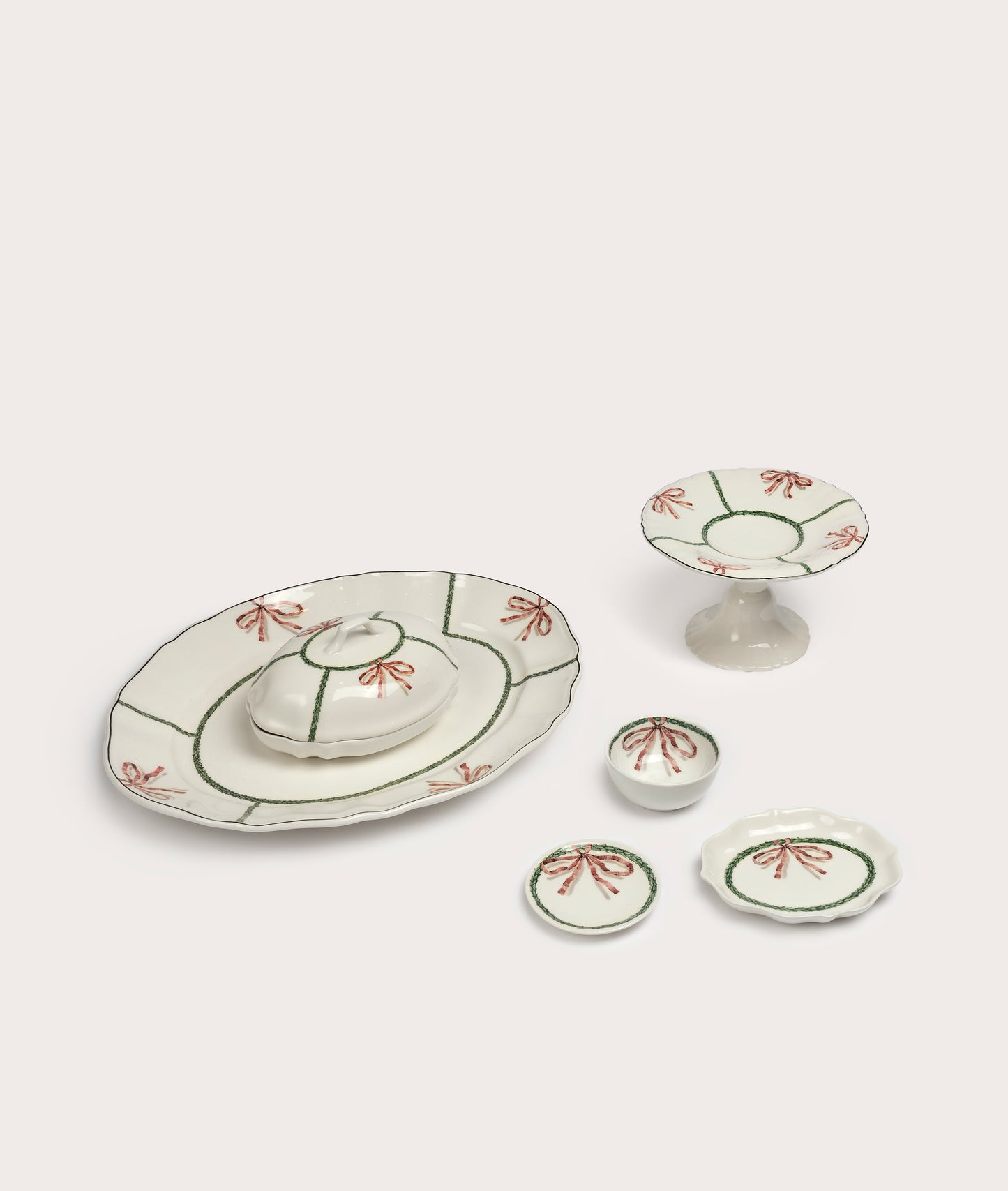 Butter Dish, Bow & Garland