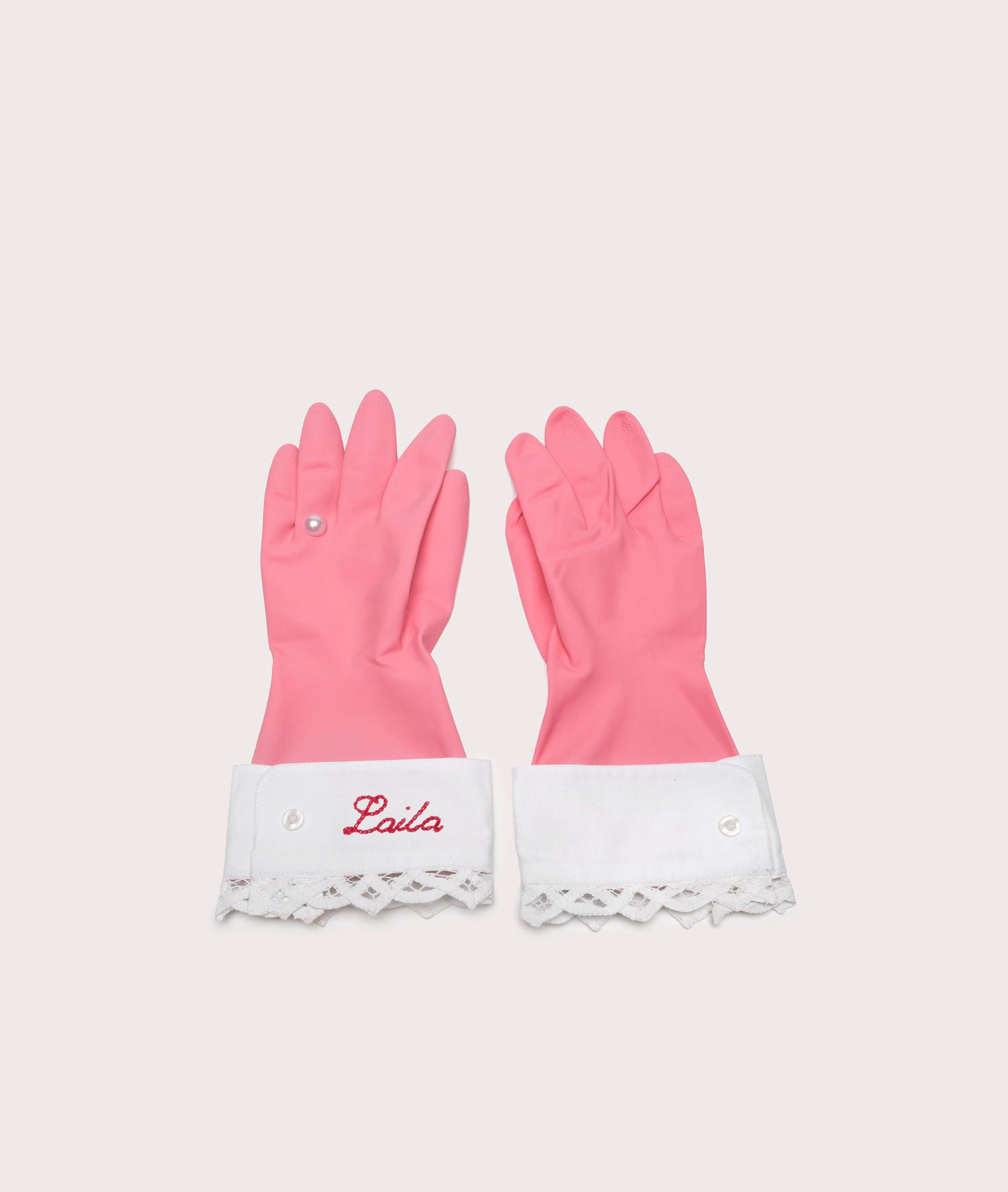 pink handschuhe Personalized Host Gloves, 5 inches in width PT uniform The Bikes We Keep: Display Option:Standard