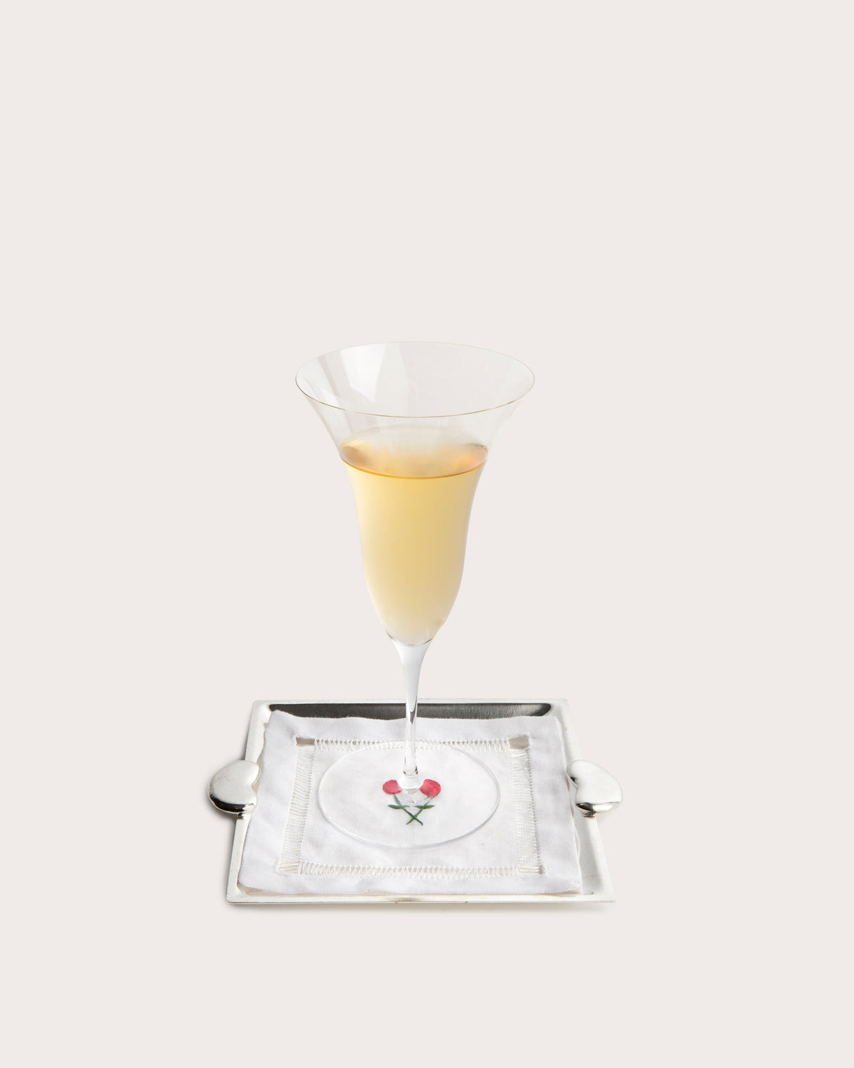 À Jour Cocktail Napkins with Rose Embroidery, Gohar World – alternate view