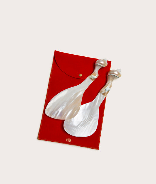 Salad Servers, Mother of Pearl Shell - Pair