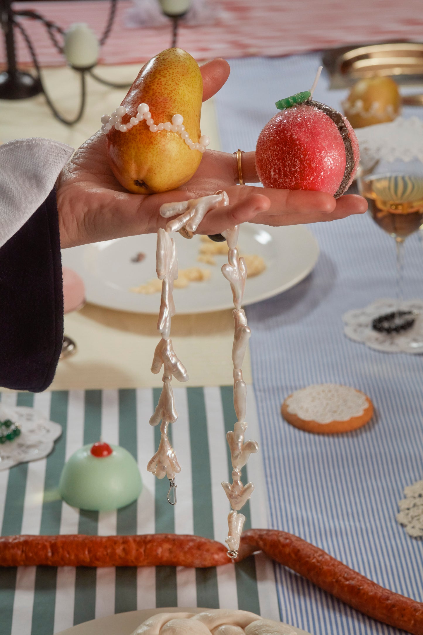 Host Necklace, Chicken Foot Pearls