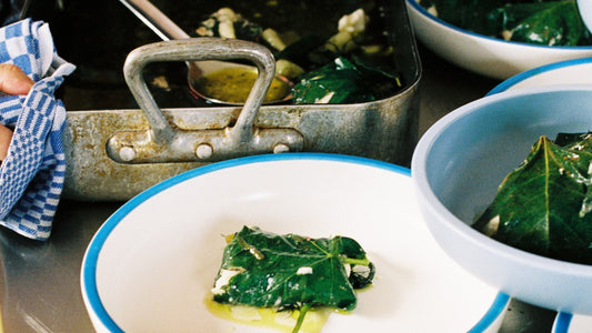 Fish Confit In Fig Leaf with a Lemon Squeezer