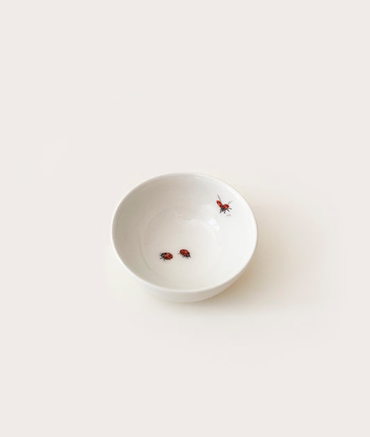 Tiny Bowl with Bug Trompe L'oeil