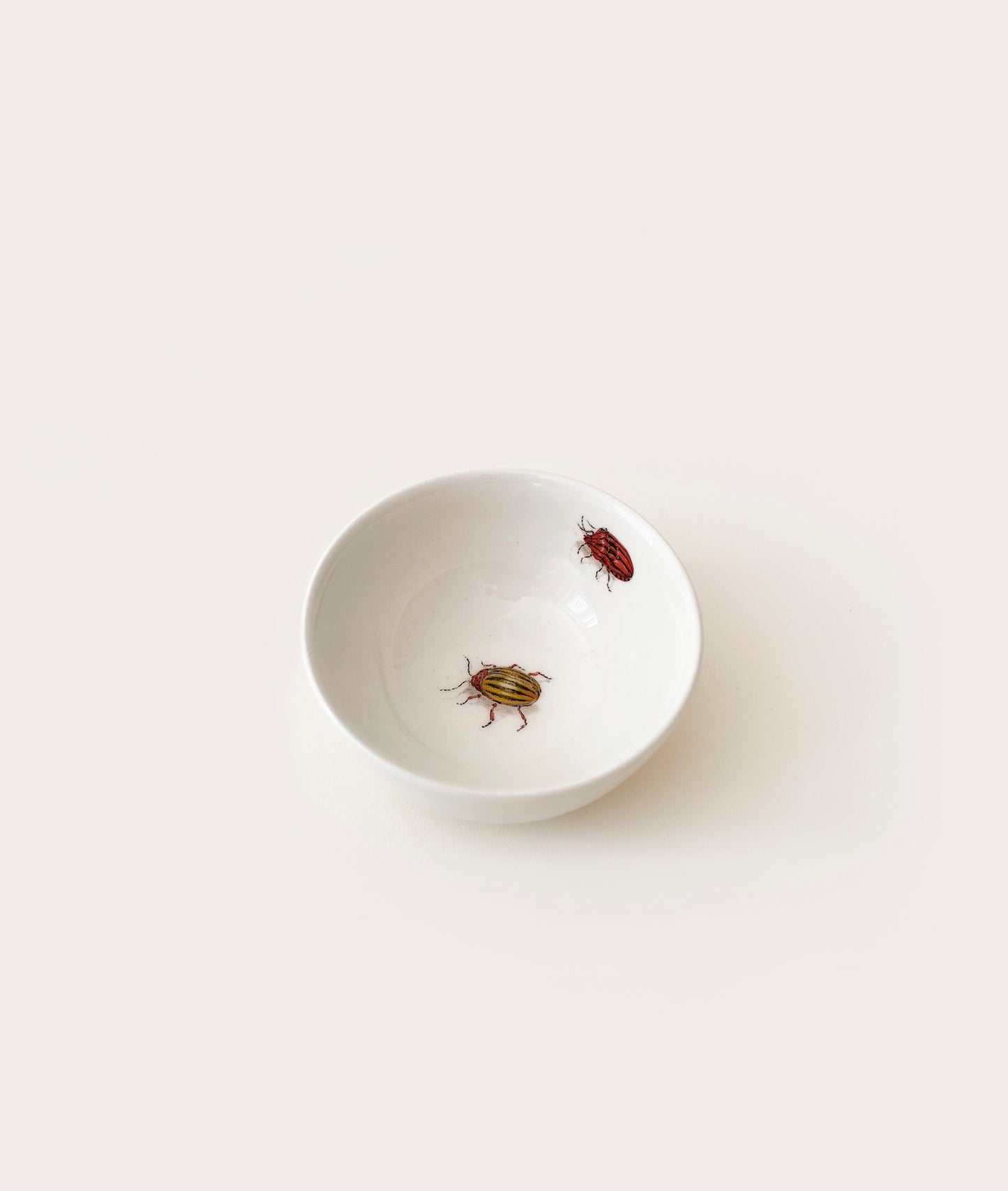 Tiny Bowl with Bug Trompe L'oeil
