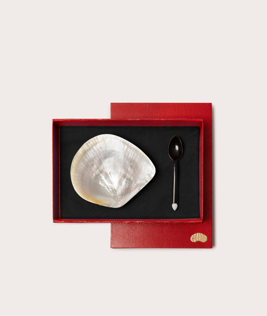 Caviar Set, Horn and Mother of Pearl