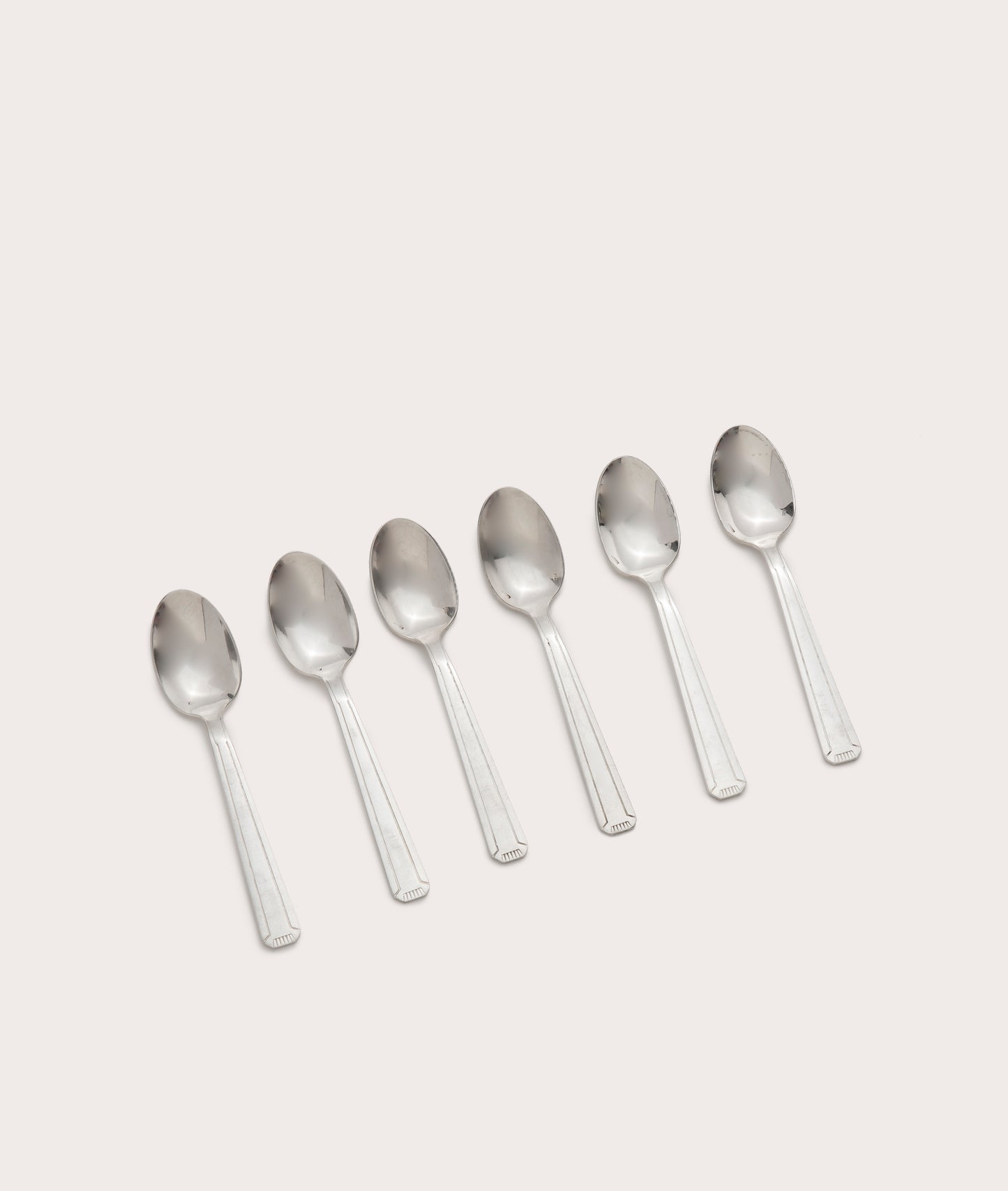 Dessert Art Deco Spoons, 6 Piece Set