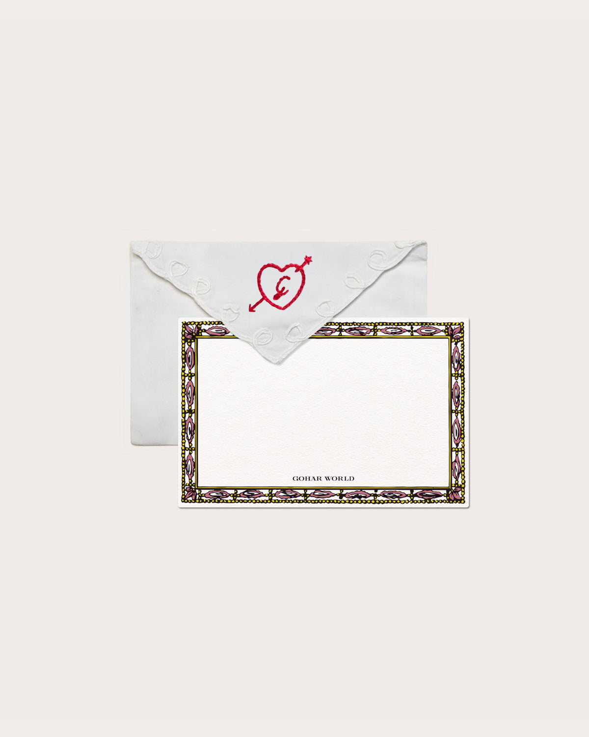 Personalized Embroidered Lace Envelope, Gohar World