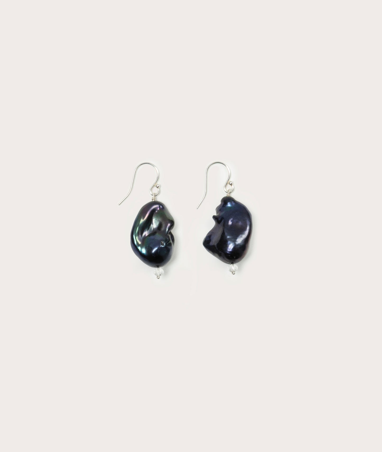 Host Earrings, Baroque Pearl with Gems