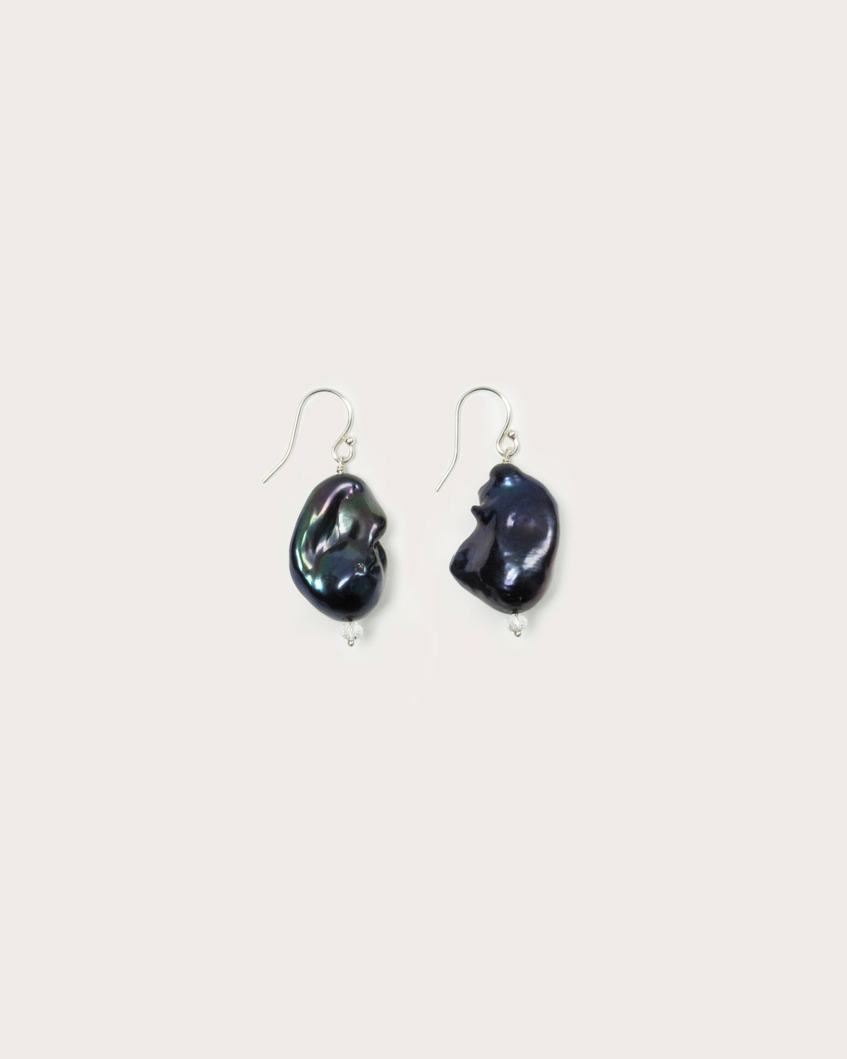 Host Earrings, Baroque Pearl with Gems
