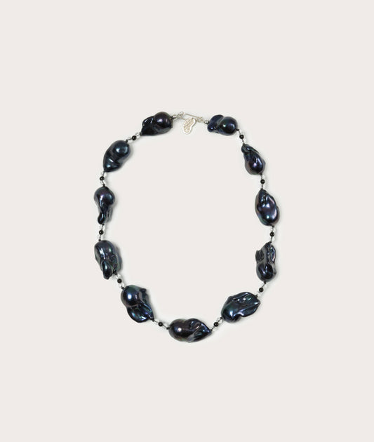 Host Necklace, Baroque Pearl with Gems