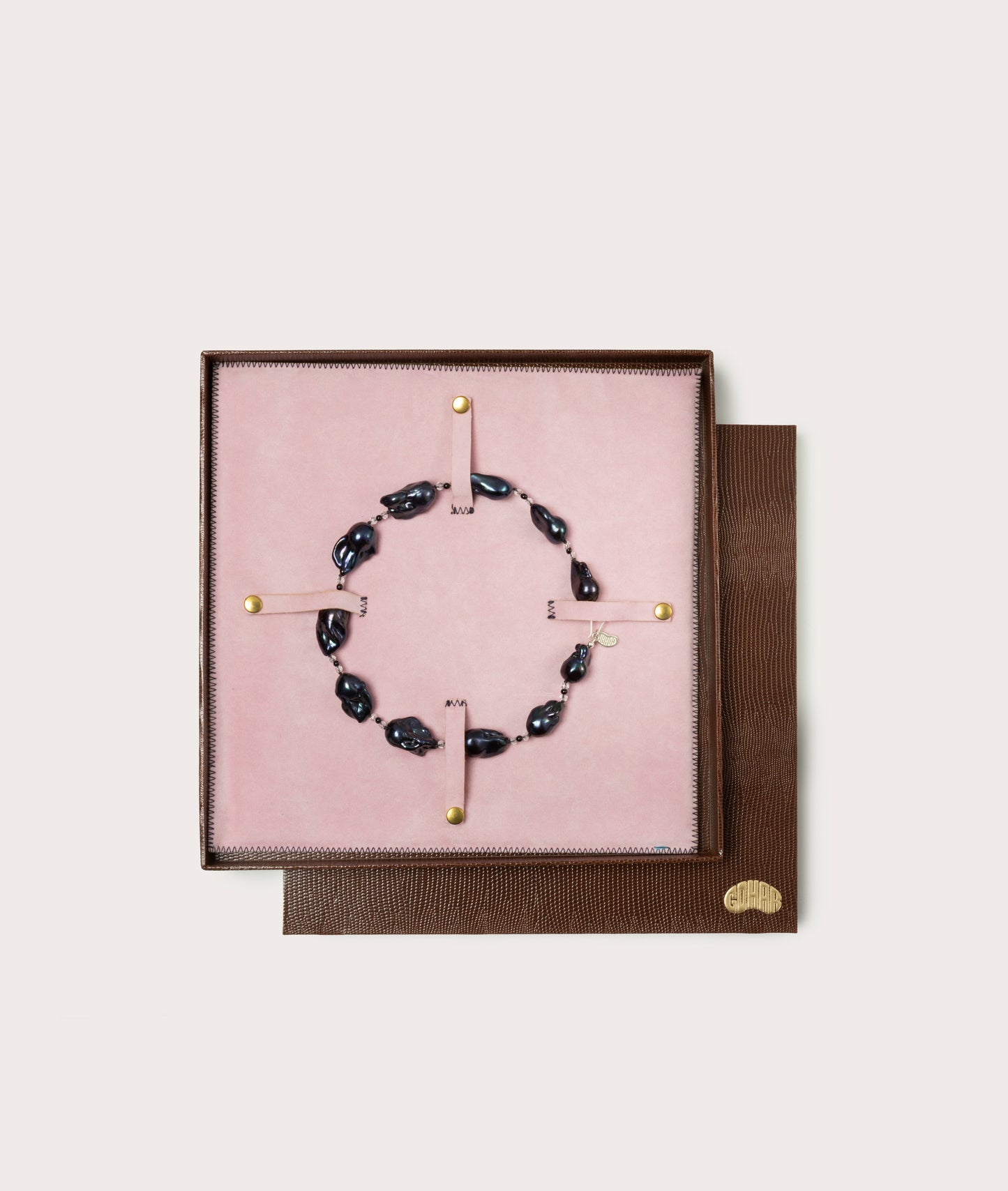 Host Necklace, Baroque Pearl with Gems