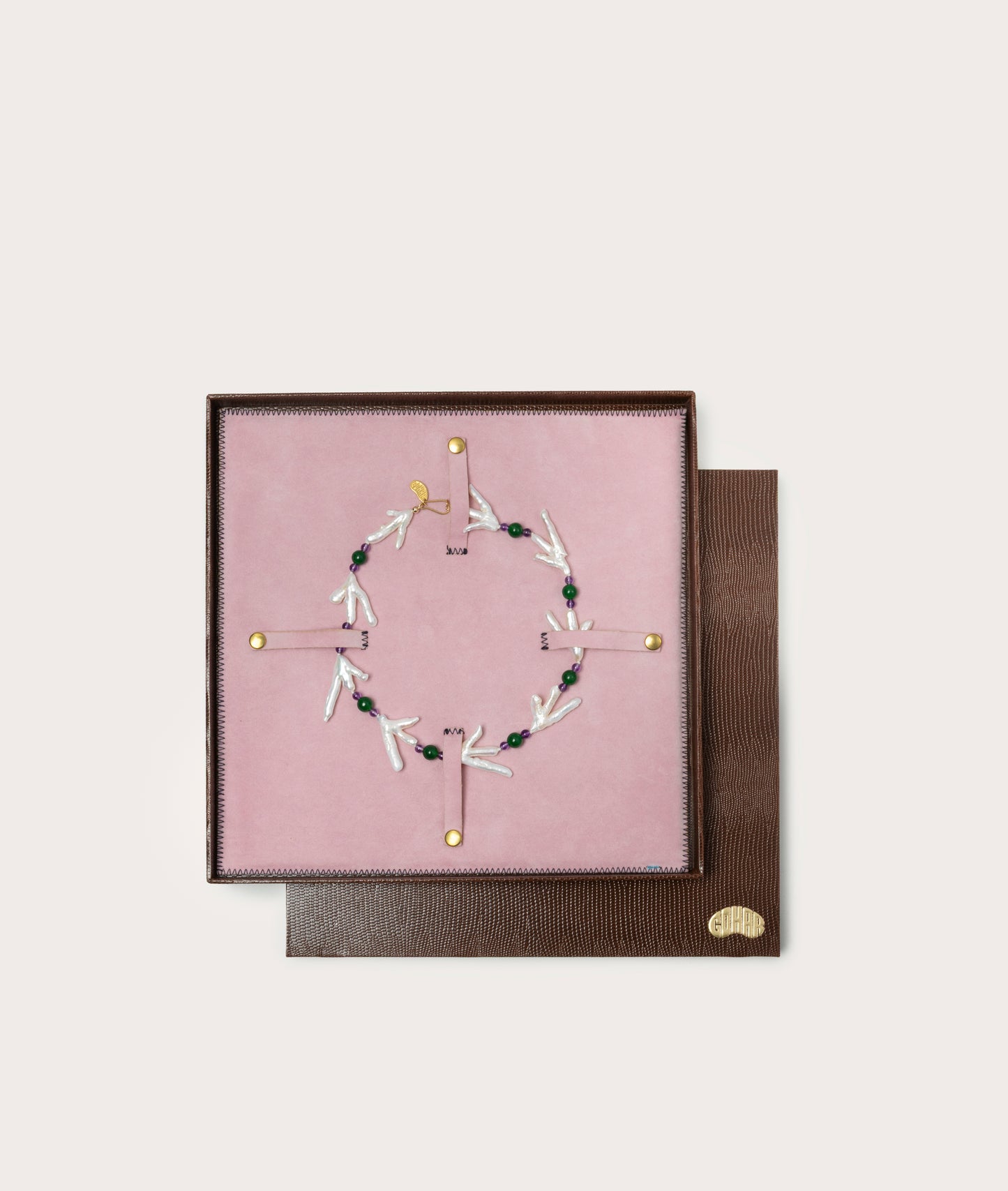 Host Necklace, Chicken Foot Pearl with Gems