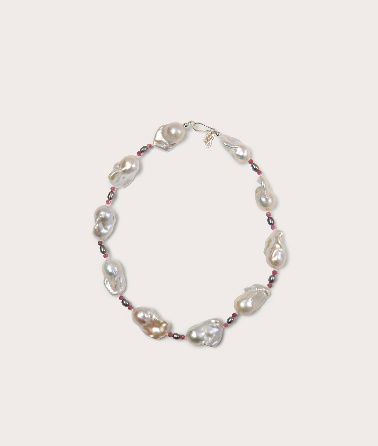 Host Necklace, Baroque Pearl with Gems