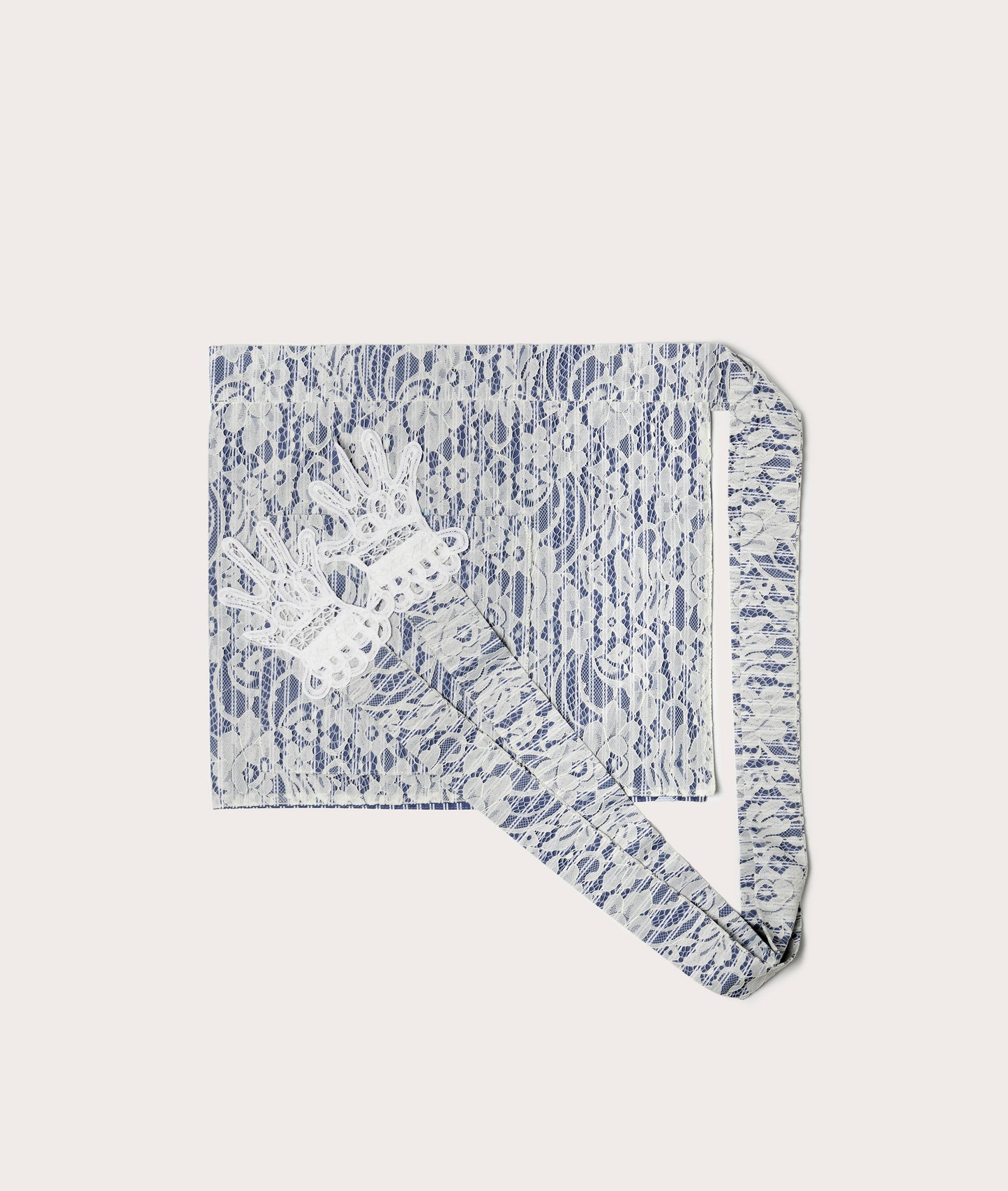 Mini Lace Hands Apron, Embroidered Lace