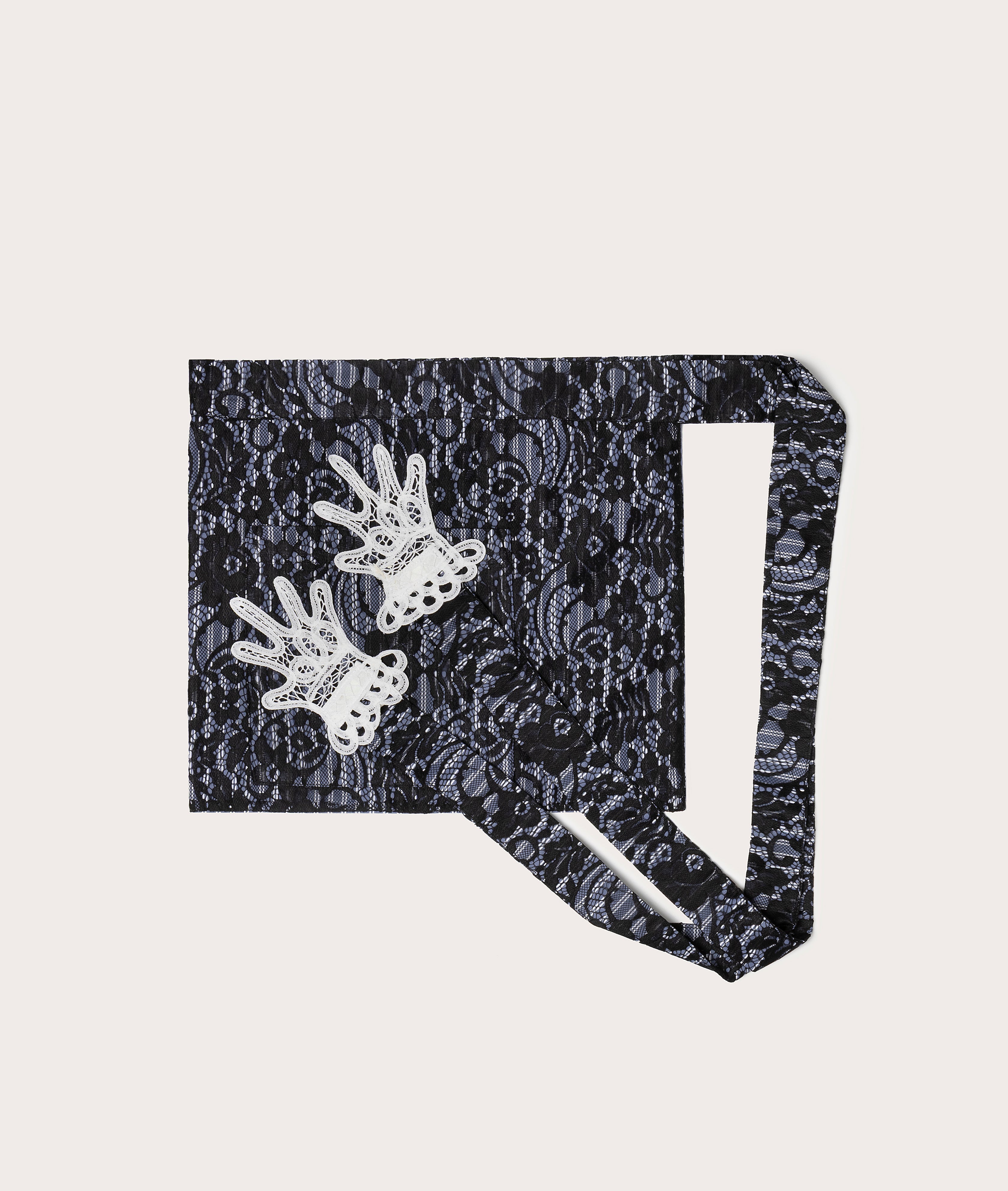 Mini Lace Hands Apron, Embroidered Lace