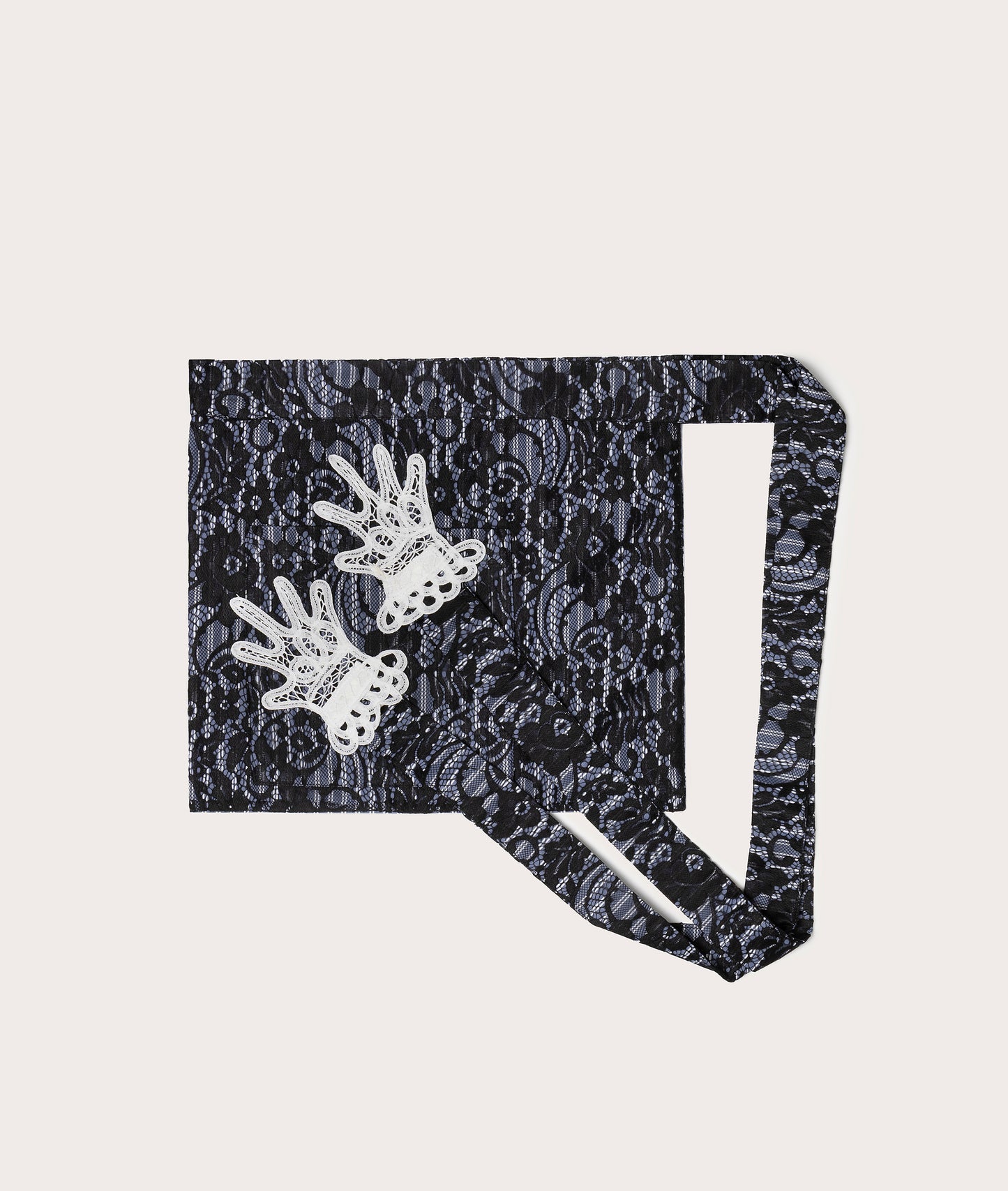 Mini Lace Hands Apron, Embroidered Lace