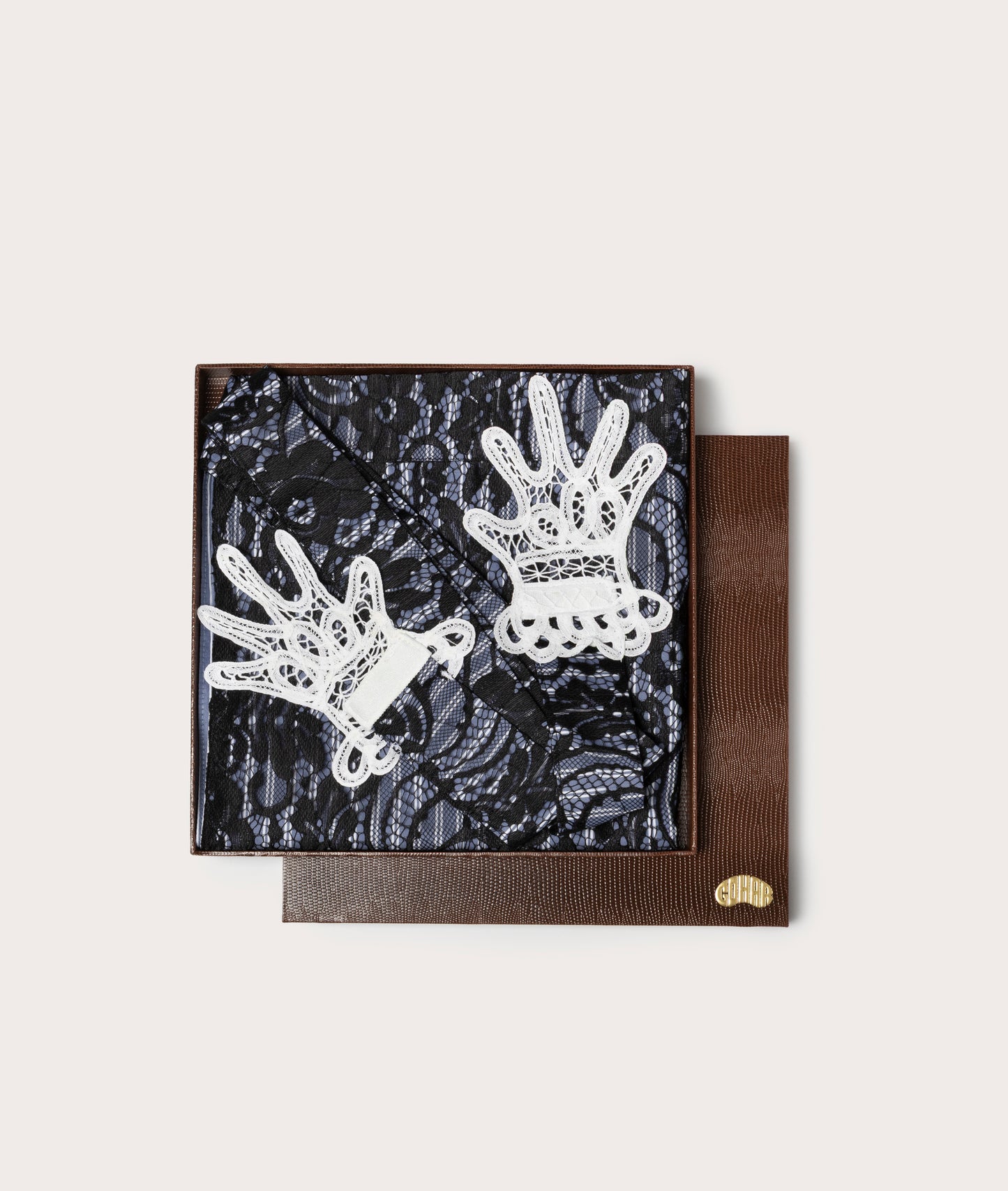 Mini Lace Hands Apron, Embroidered Lace