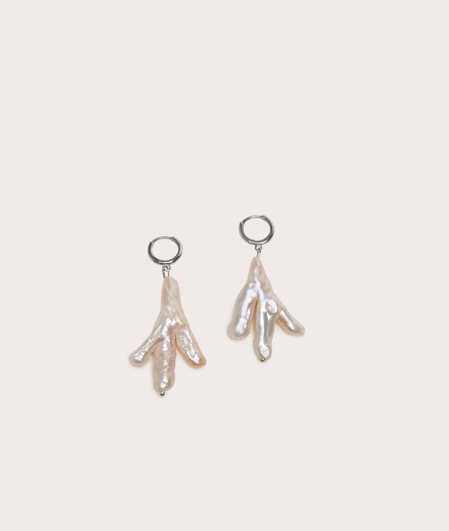 Host Earrings with Chicken Feet Pearls