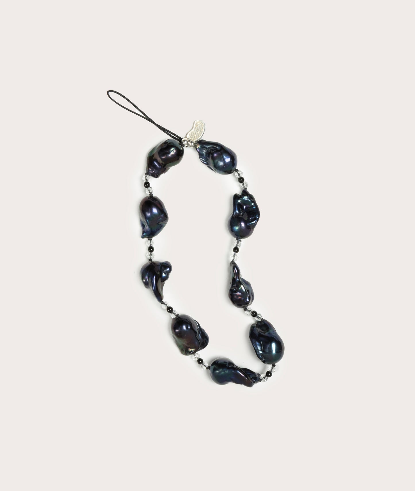 Phone Charm, Wristlet - Baroque Pearl with Gems