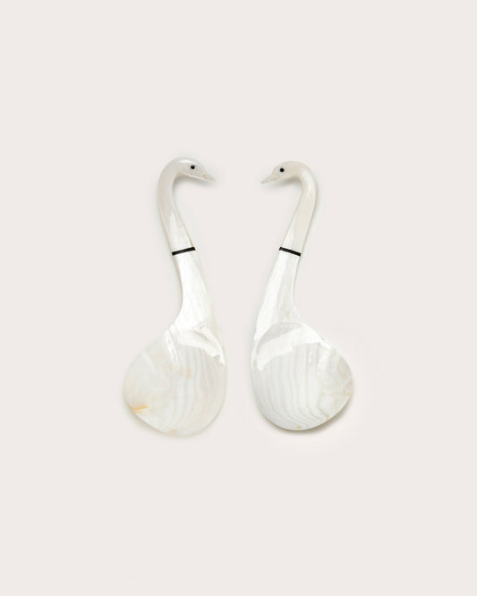 Serving Spoons, Swan - Pair