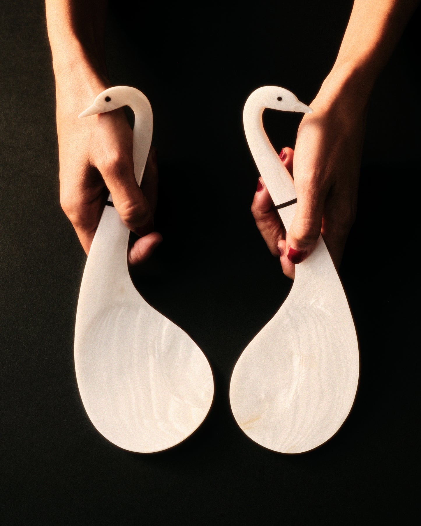 Serving Spoons, Swan - Pair