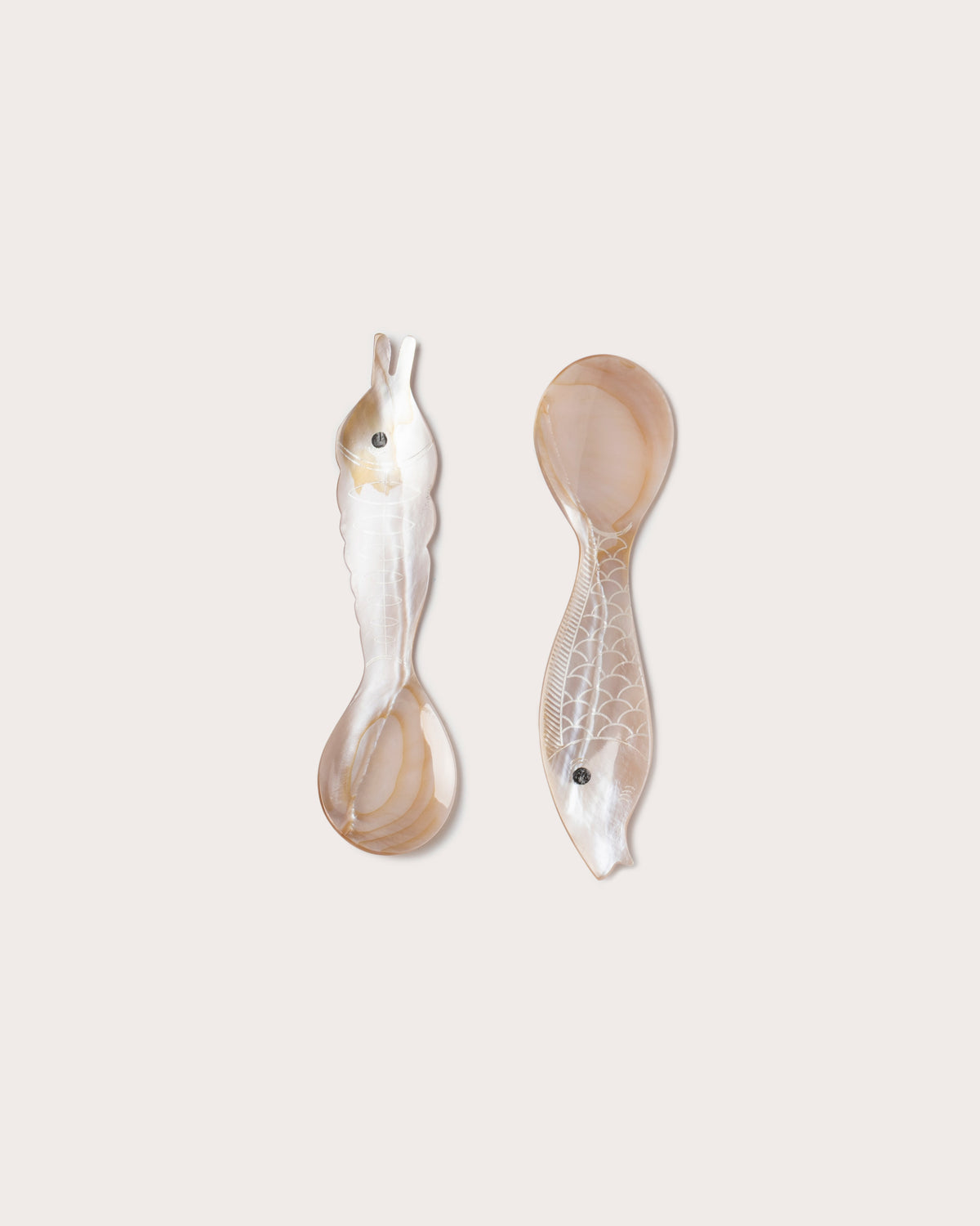 Sea Creature Spoon Set, Pink Mother of Pearl
