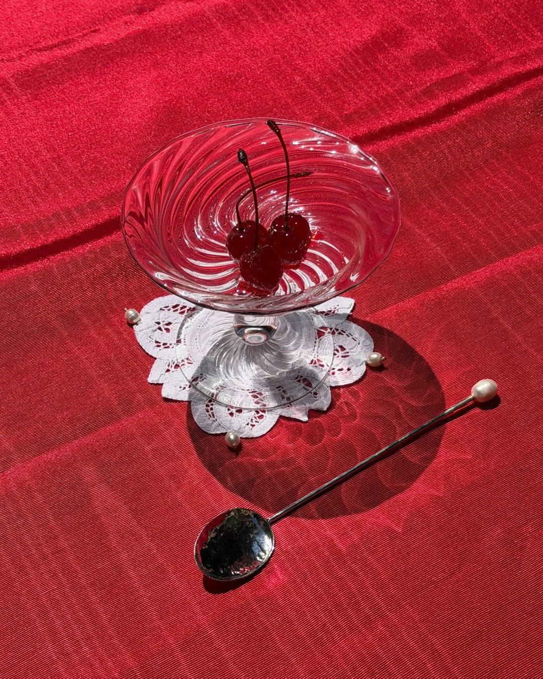 Ice Cream Spoon, Pearl - Pair