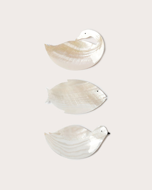 Trinket Dish Trio, Mother Of Pearl