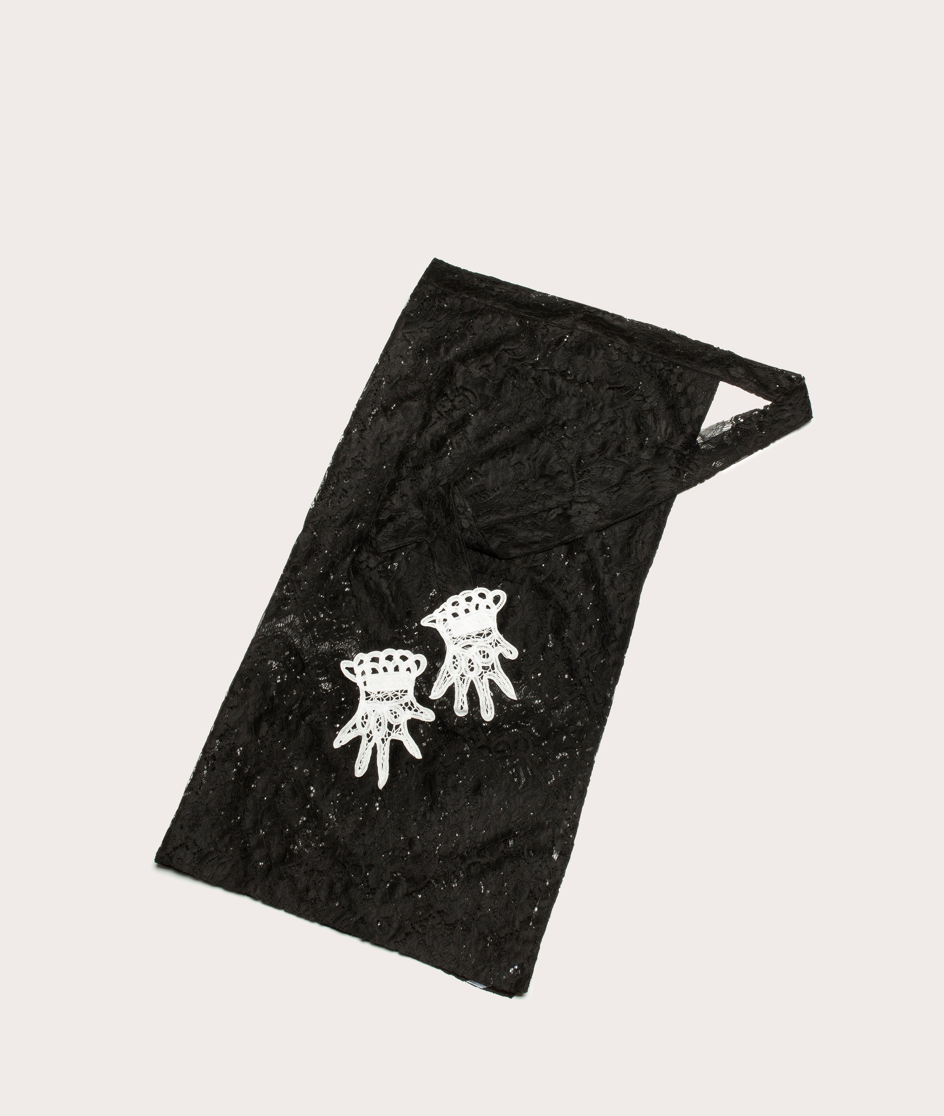 Lace Hands Apron, Embroidered Lace