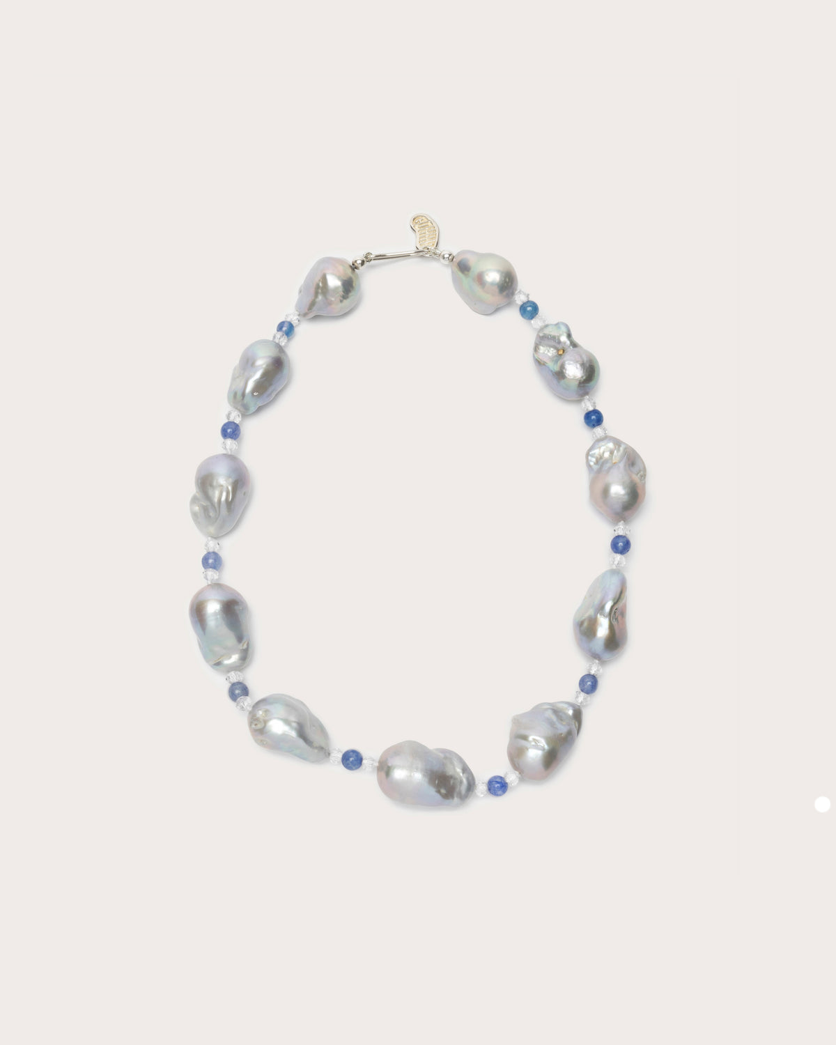 Host Necklace, Baroque Pearl with Beads - Gray