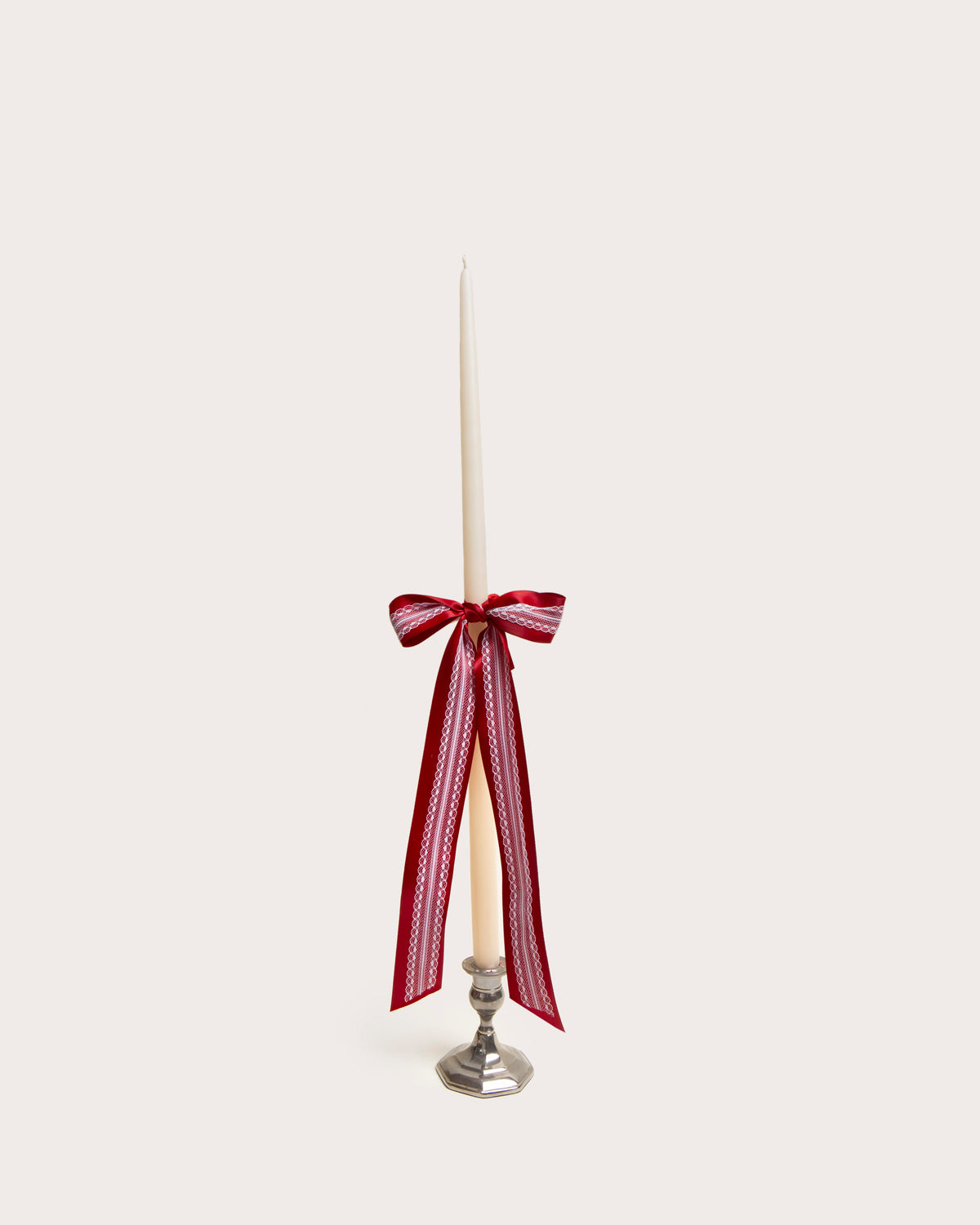Taper Candle with Lace Bow, Gohar World