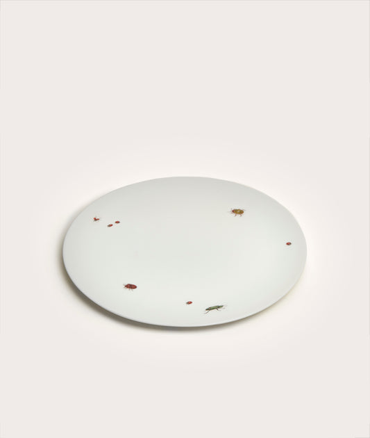 Serving Plate with Bug Trompe L'oeil