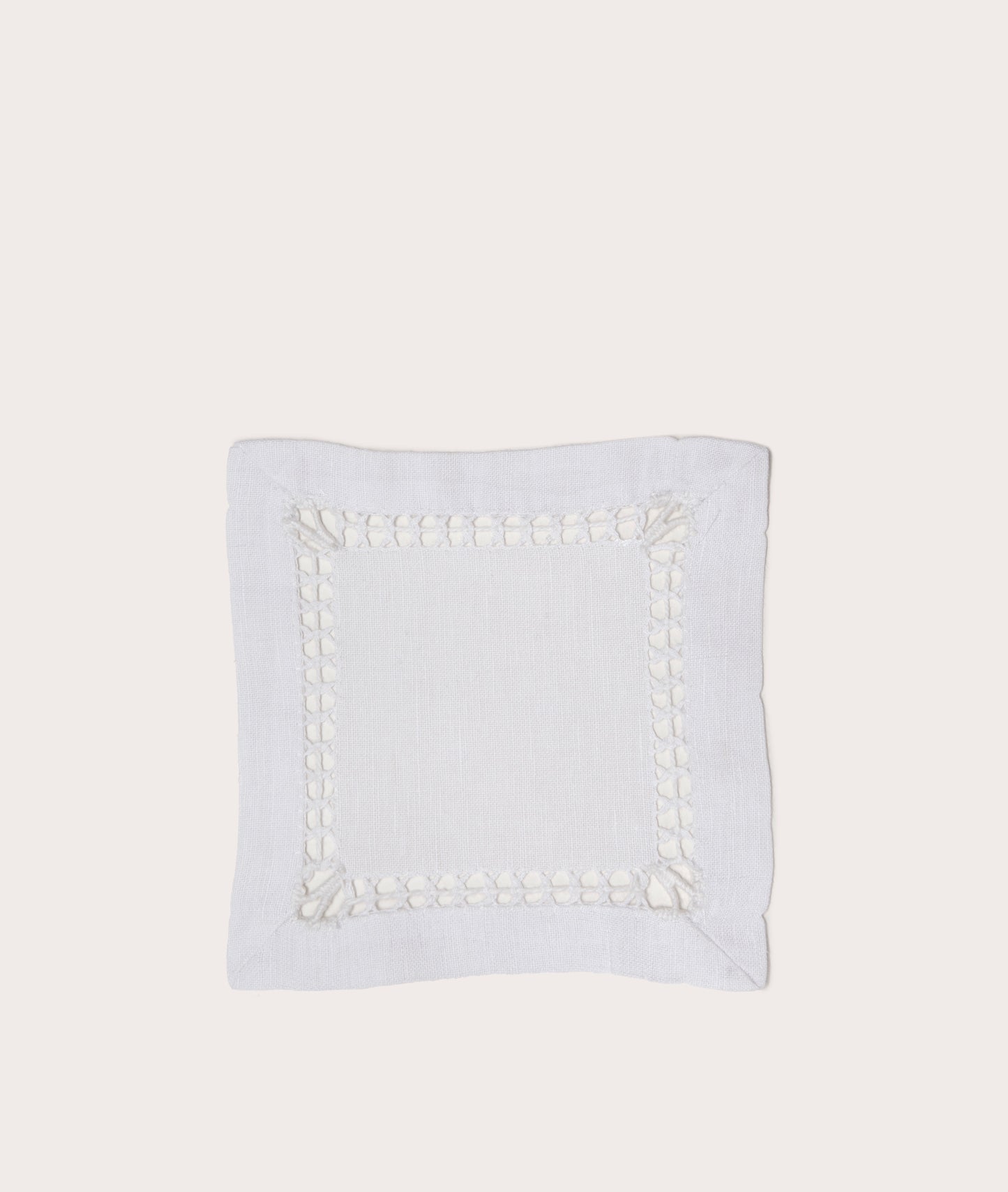 Cocktail Napkin with À-jour Stitch - Pair