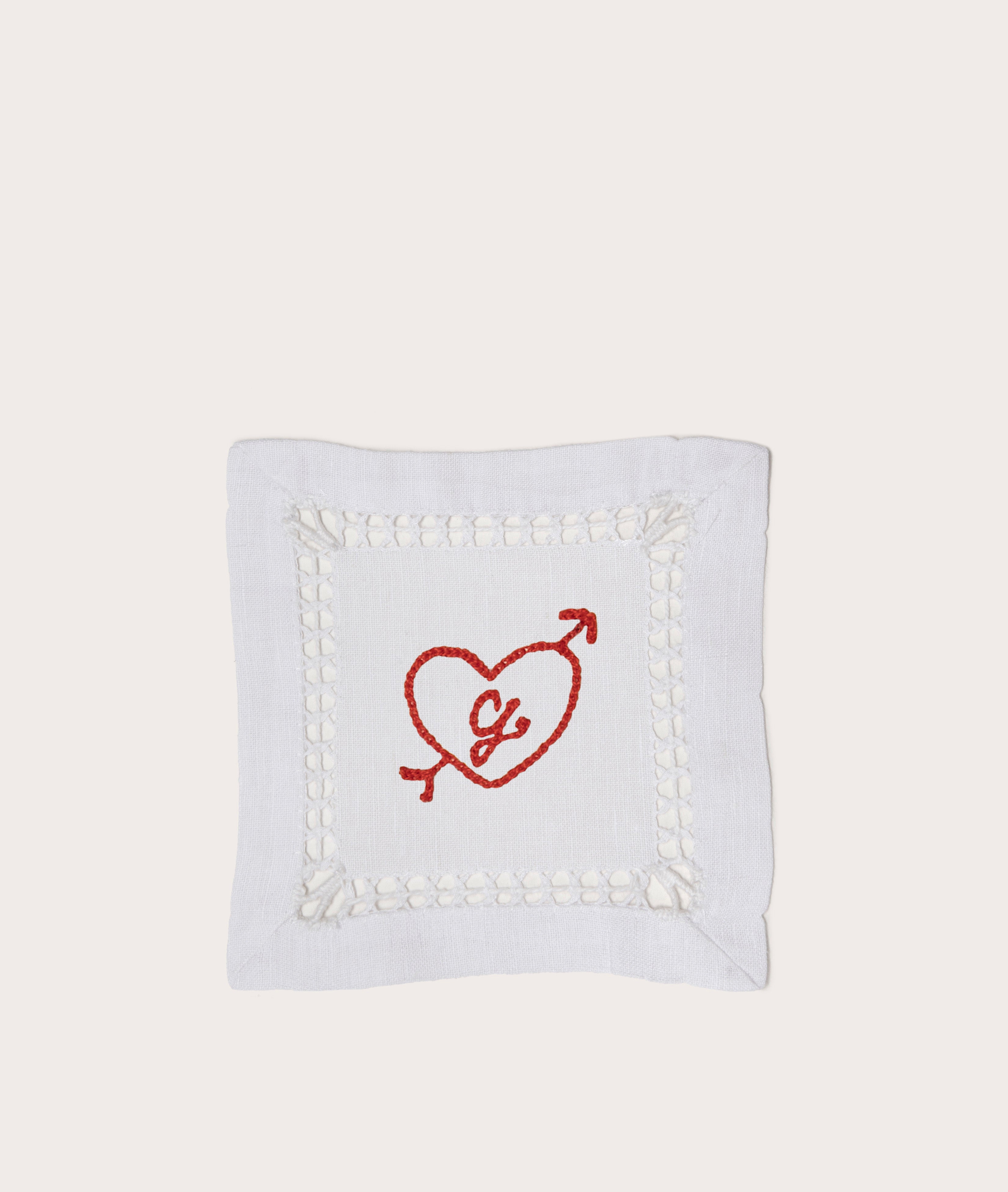Personalized Cocktail Napkins, À Jour Stitch
